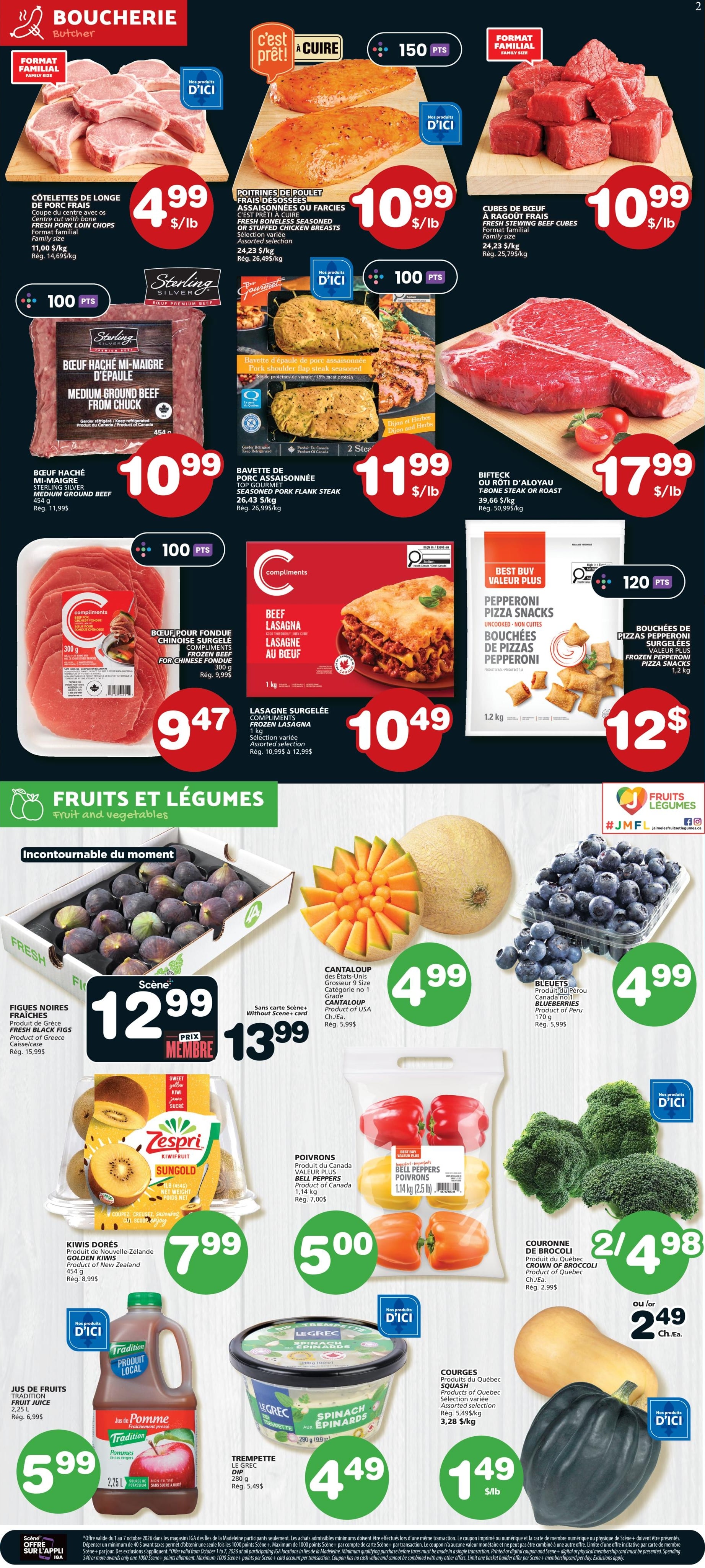 Circulaire IGA Coop Îles-de-la-Madeleine — page 3, du 1 au 7 octobre 2026
