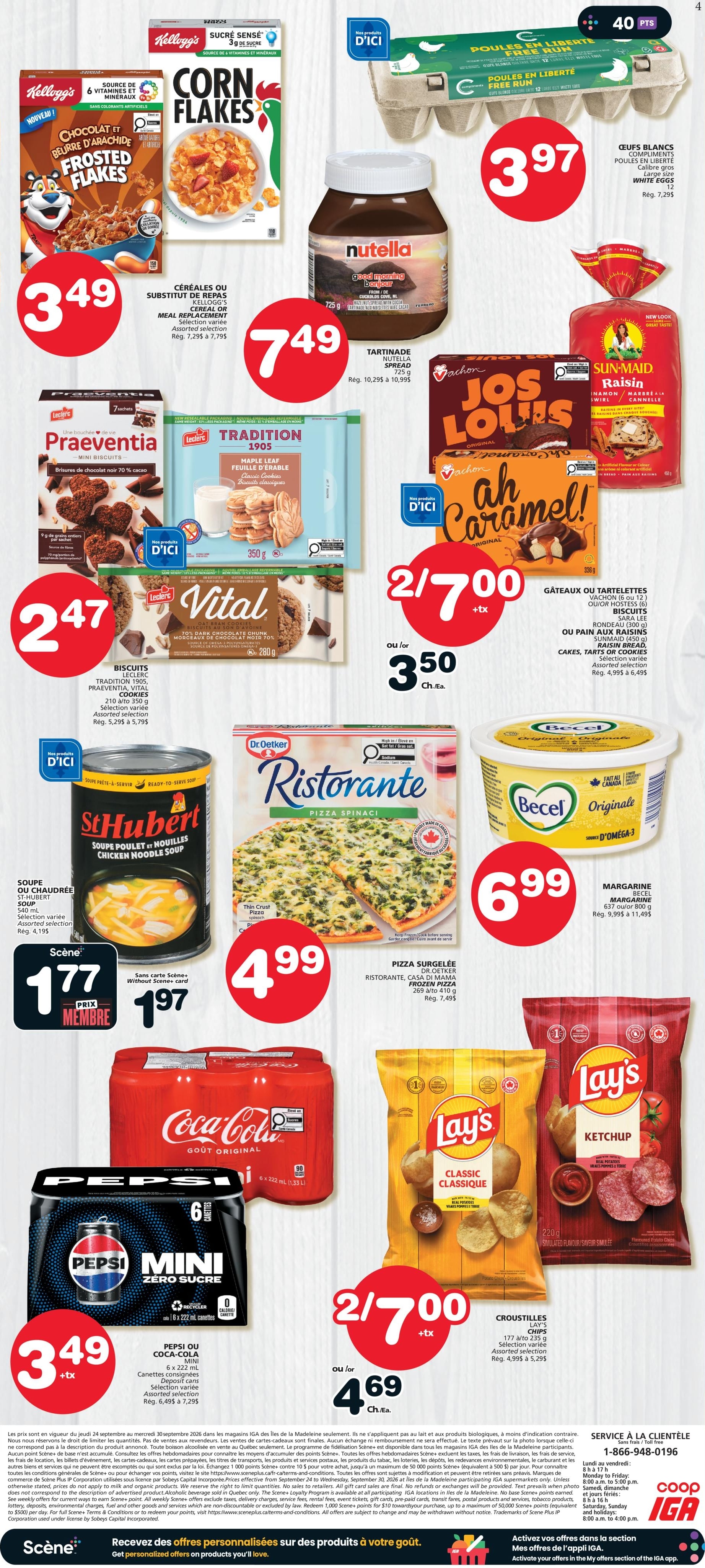 Circulaire Iga Coop Iles De Madeleine De Semaine Prochaine — page 2, du 24 au 30 septembre 2026