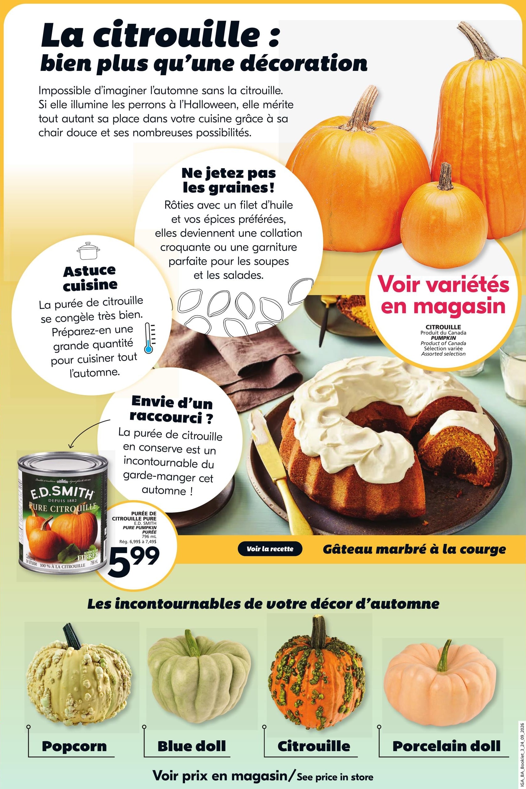 Circulaire IGA Coop Nouveau-Brunswick — page 3, du 24 septembre au 14 octobre 2026