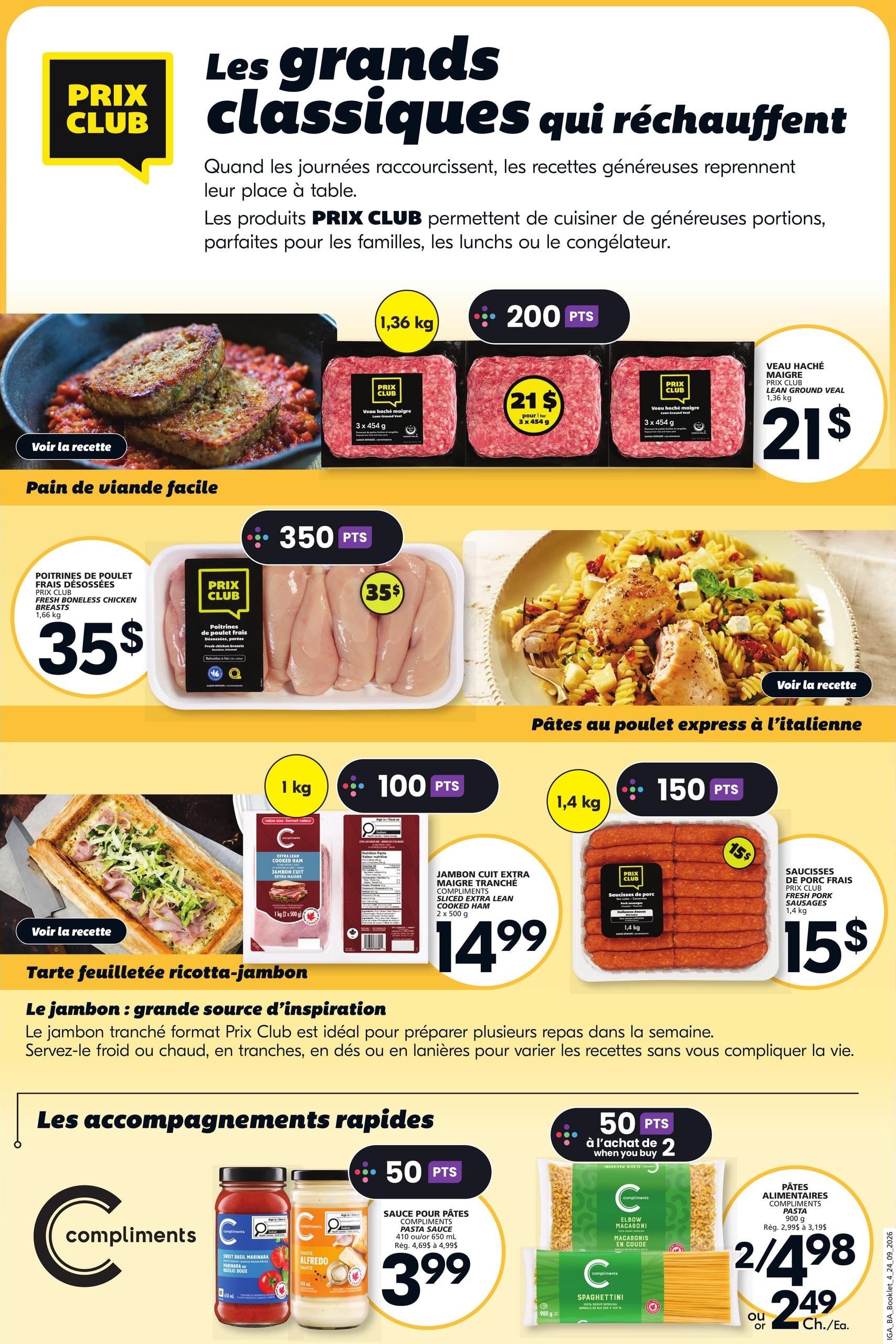 Circulaire IGA Coop Nouveau-Brunswick — page 4, du 24 septembre au 14 octobre 2026
