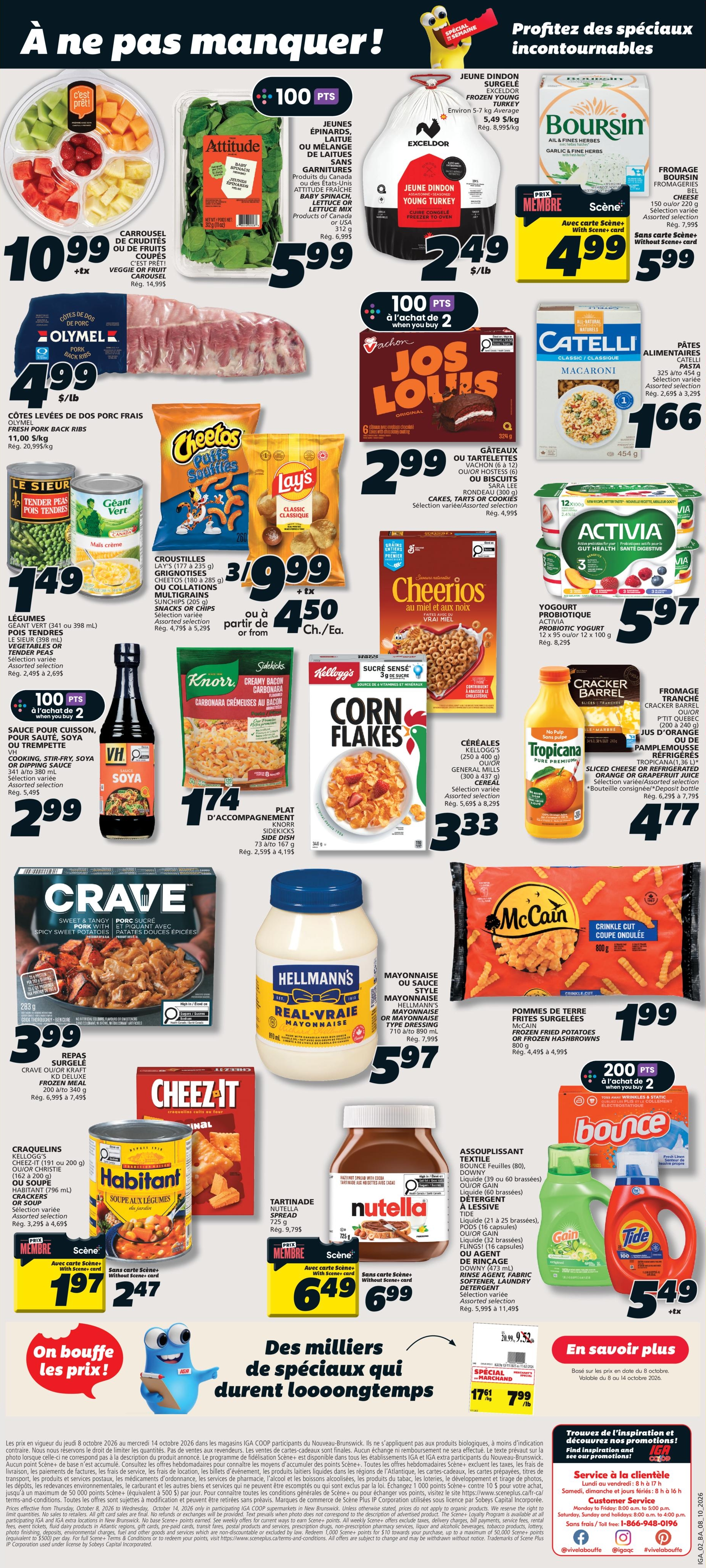 Circulaire IGA Coop Nouveau-Brunswick — page 2, du 8 au 14 octobre 2026