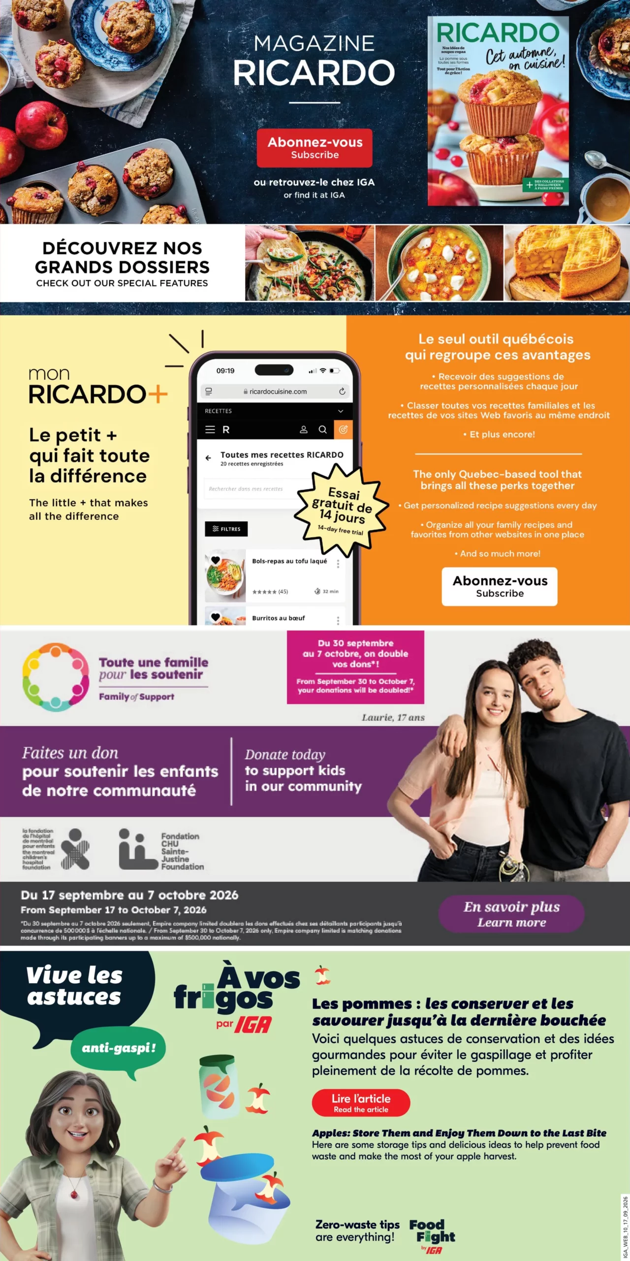 Circulaire IGA — page 14, du 17 au 23 septembre 2026