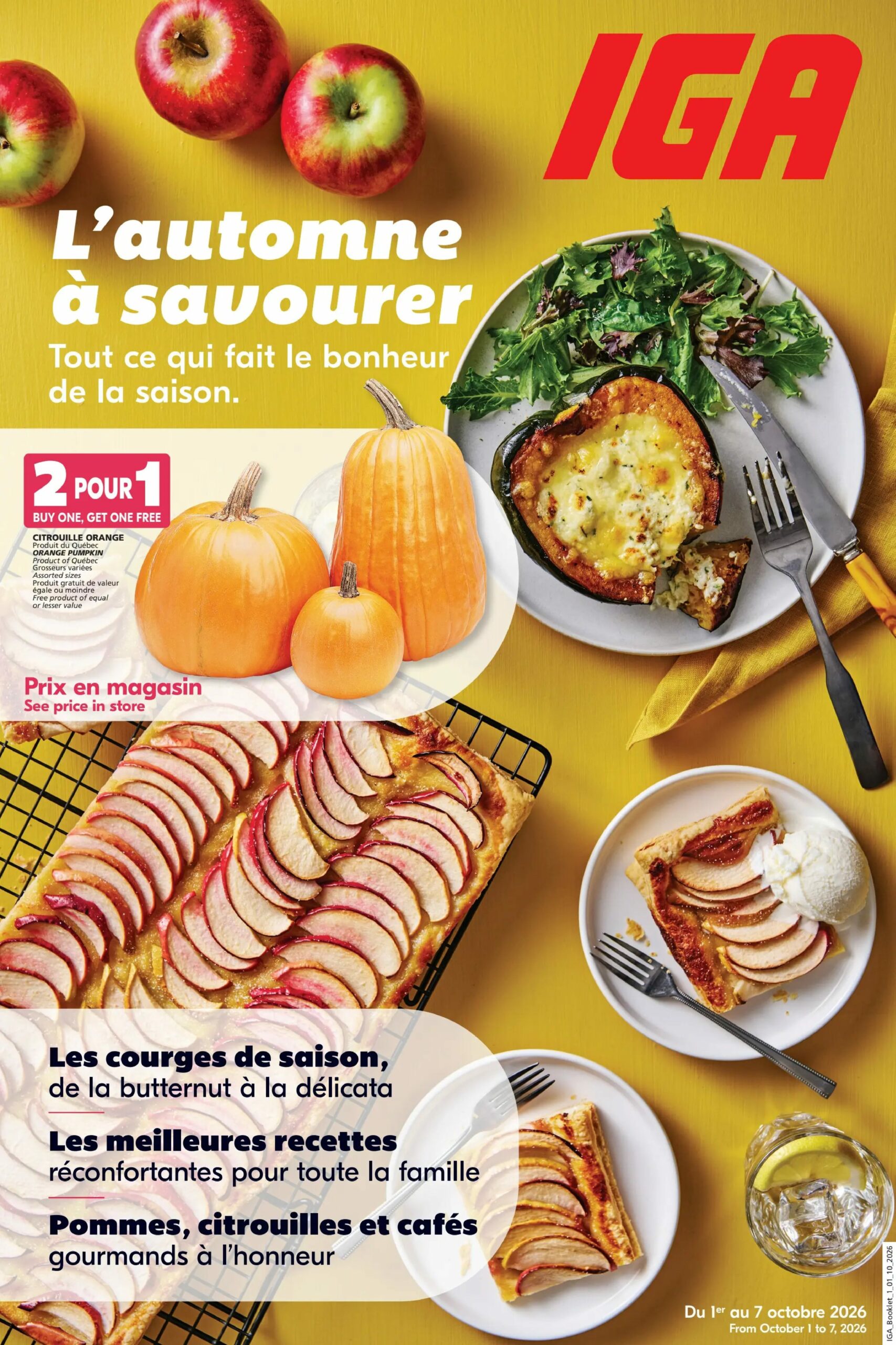 Circulaire IGA Automne — page 1, du 1 au 7 octobre 2026