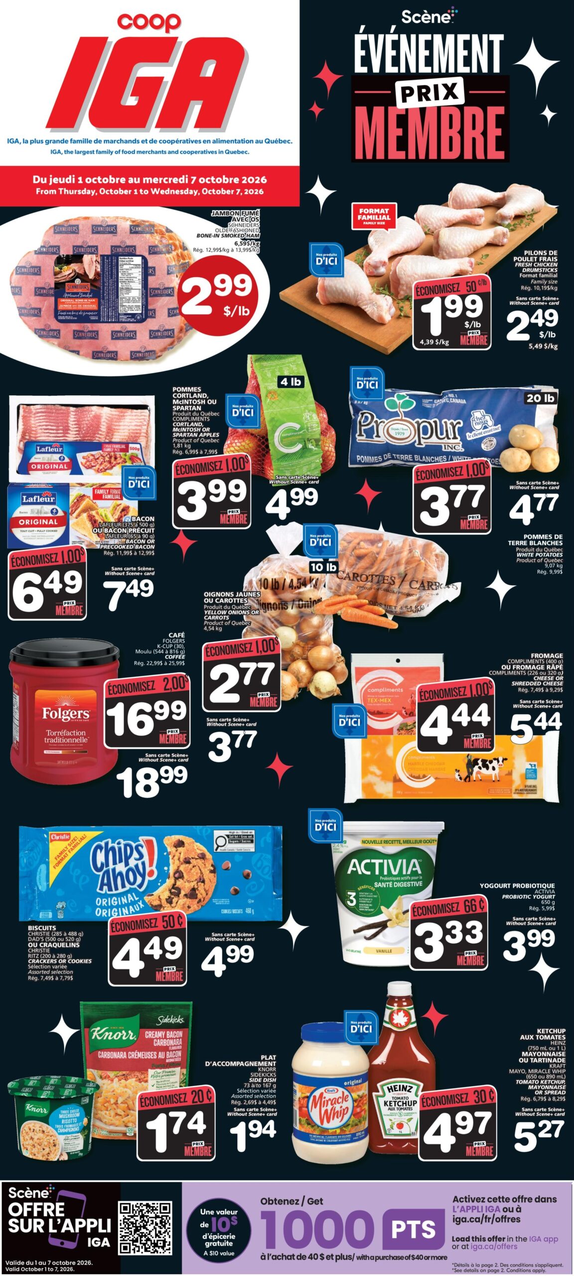 Circulaire IGA Coop Iles De La Madeleine — page 1, du 1 au 7 octobre 2026
