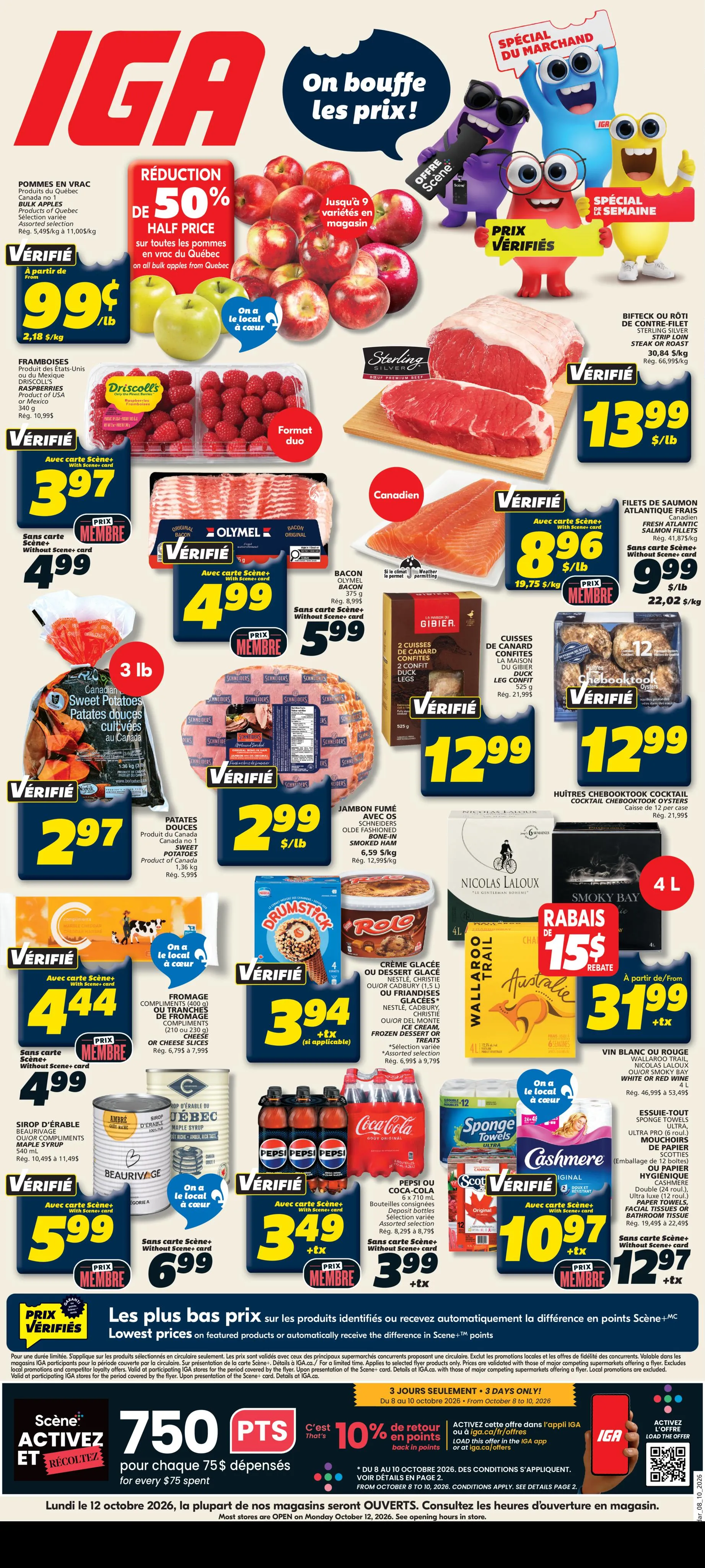 Circulaire IGA Epicerie — page 1, du 8 au 14 octobre 2026