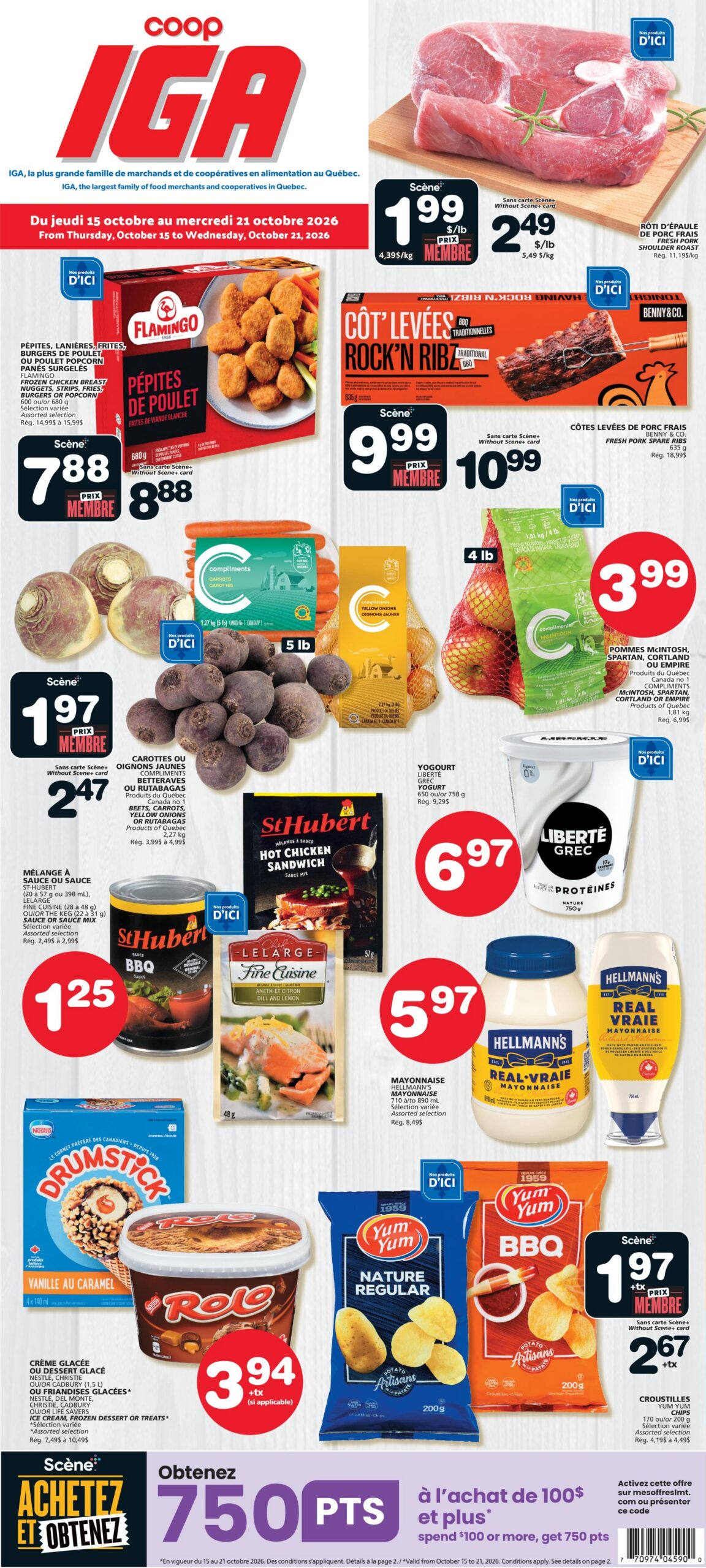 Circulaire IGA Iles De La Madeleine — page 1, du 15 au 21 octobre 2026