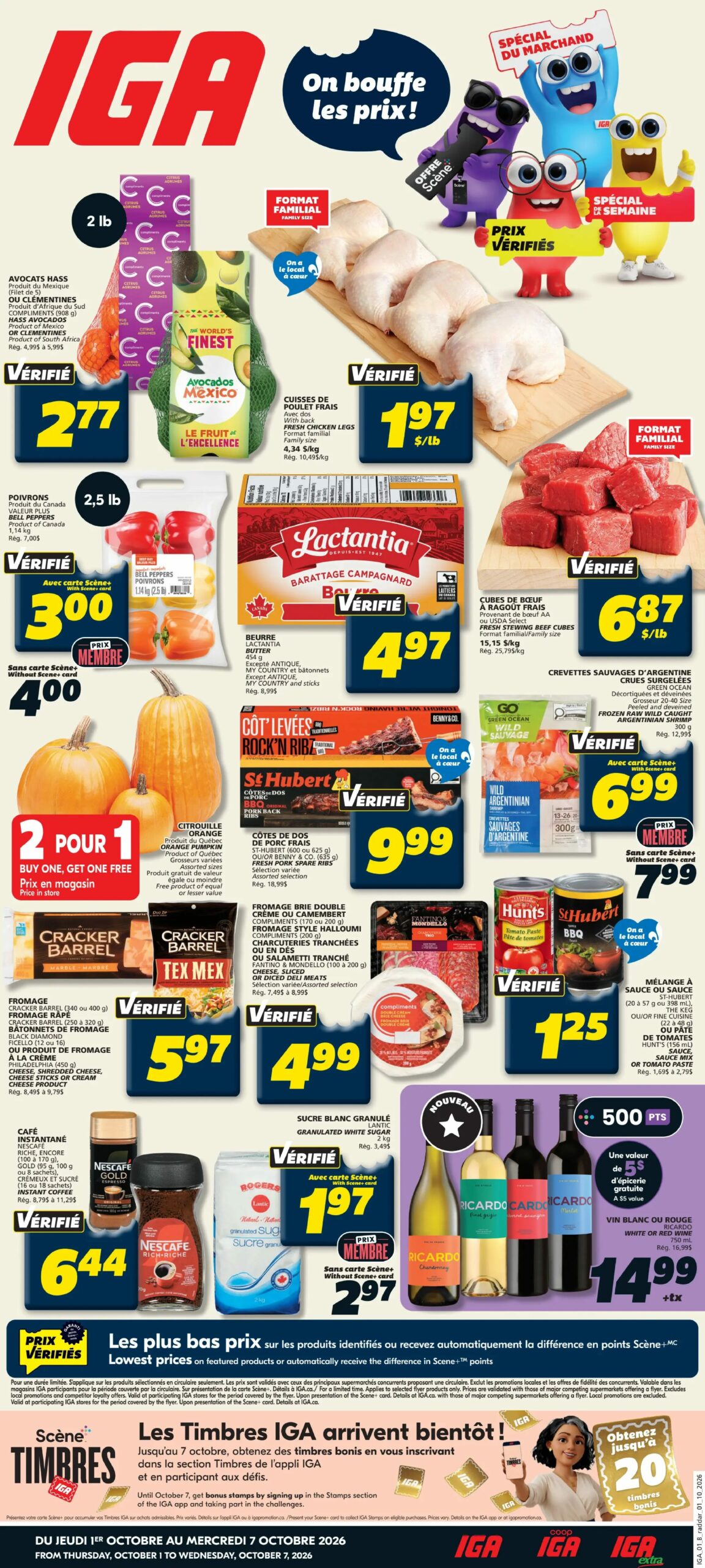 Circulaire IGA Quebec — page 1, du 1 au 7 octobre 2026