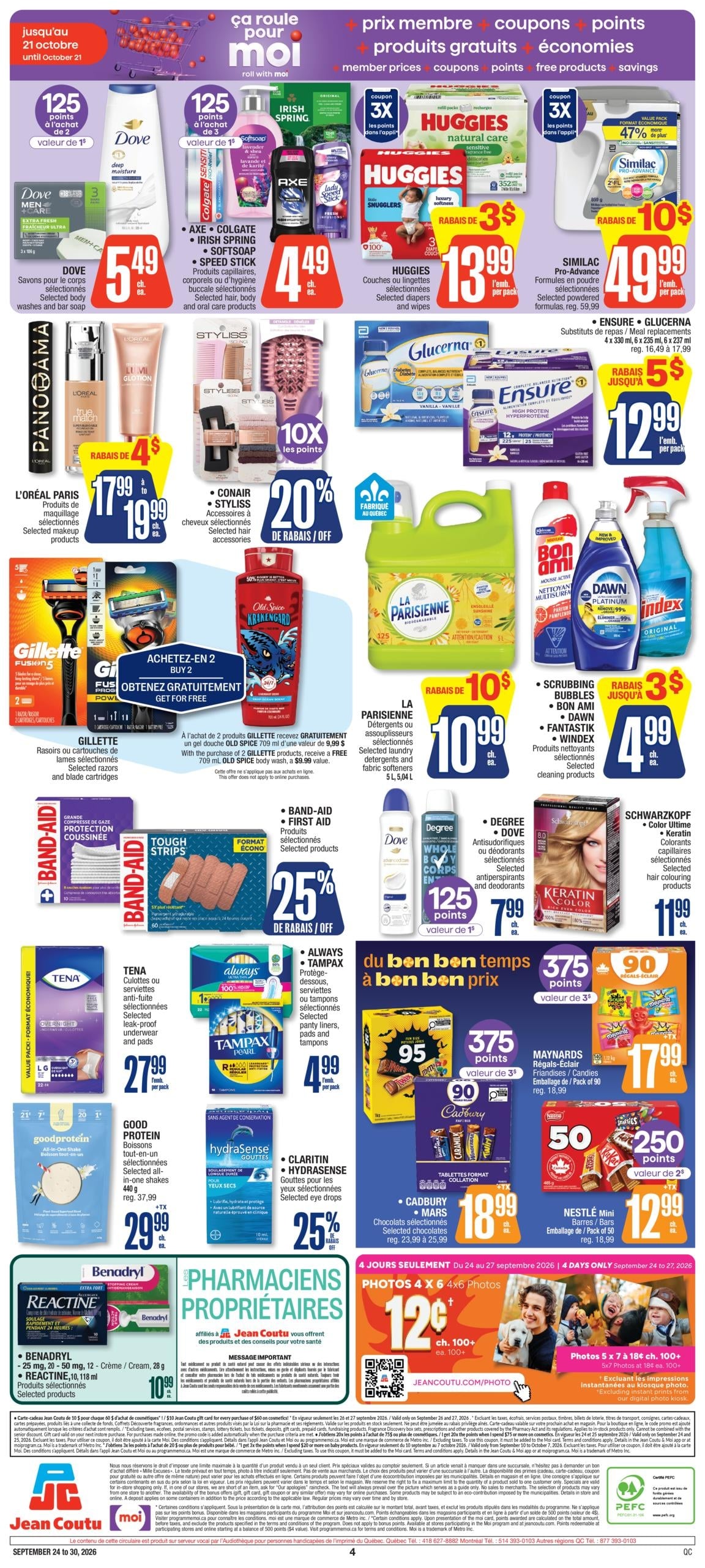 Circulaire Jean Coutu — page 4, du 24 au 30 septembre 2026