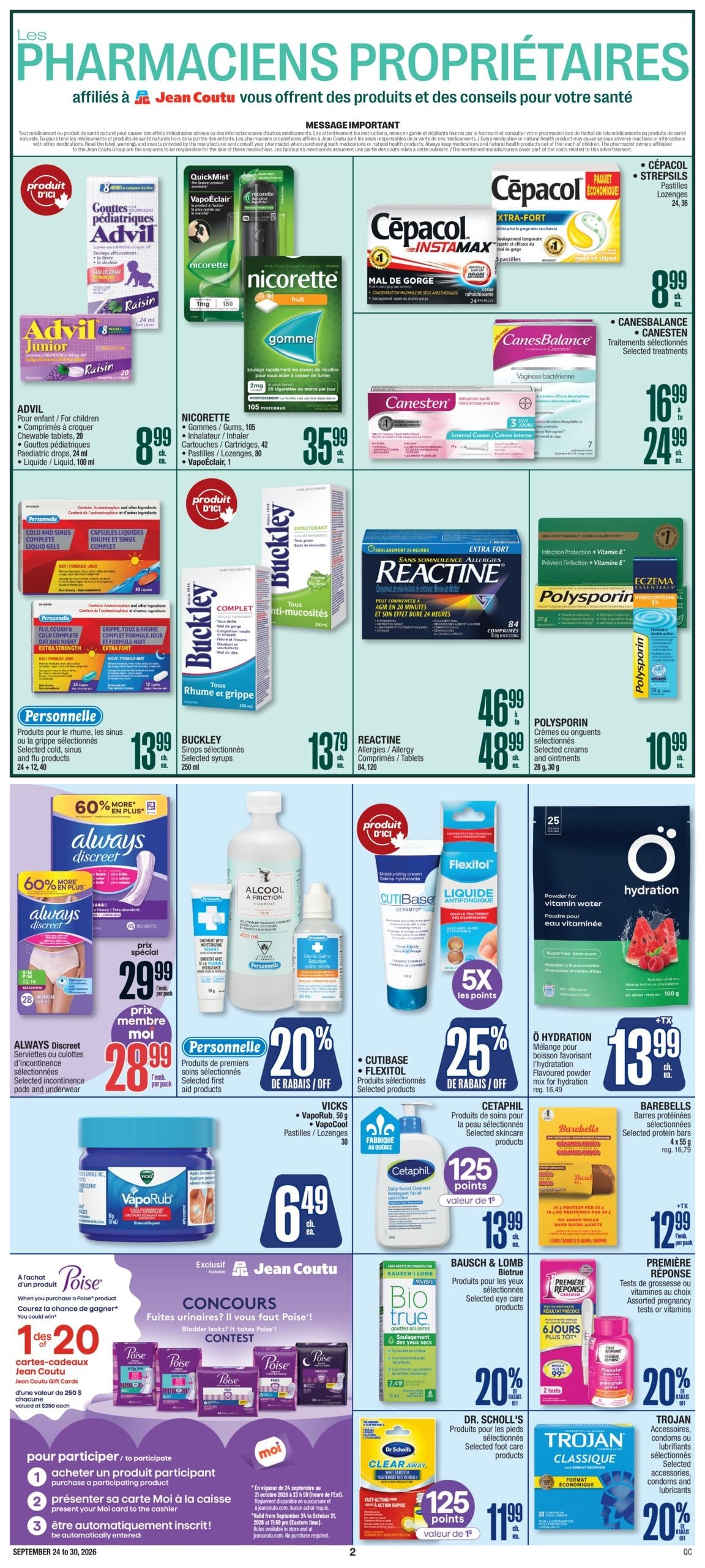 Circulaire Jean Coutu — page 6, du 24 au 30 septembre 2026