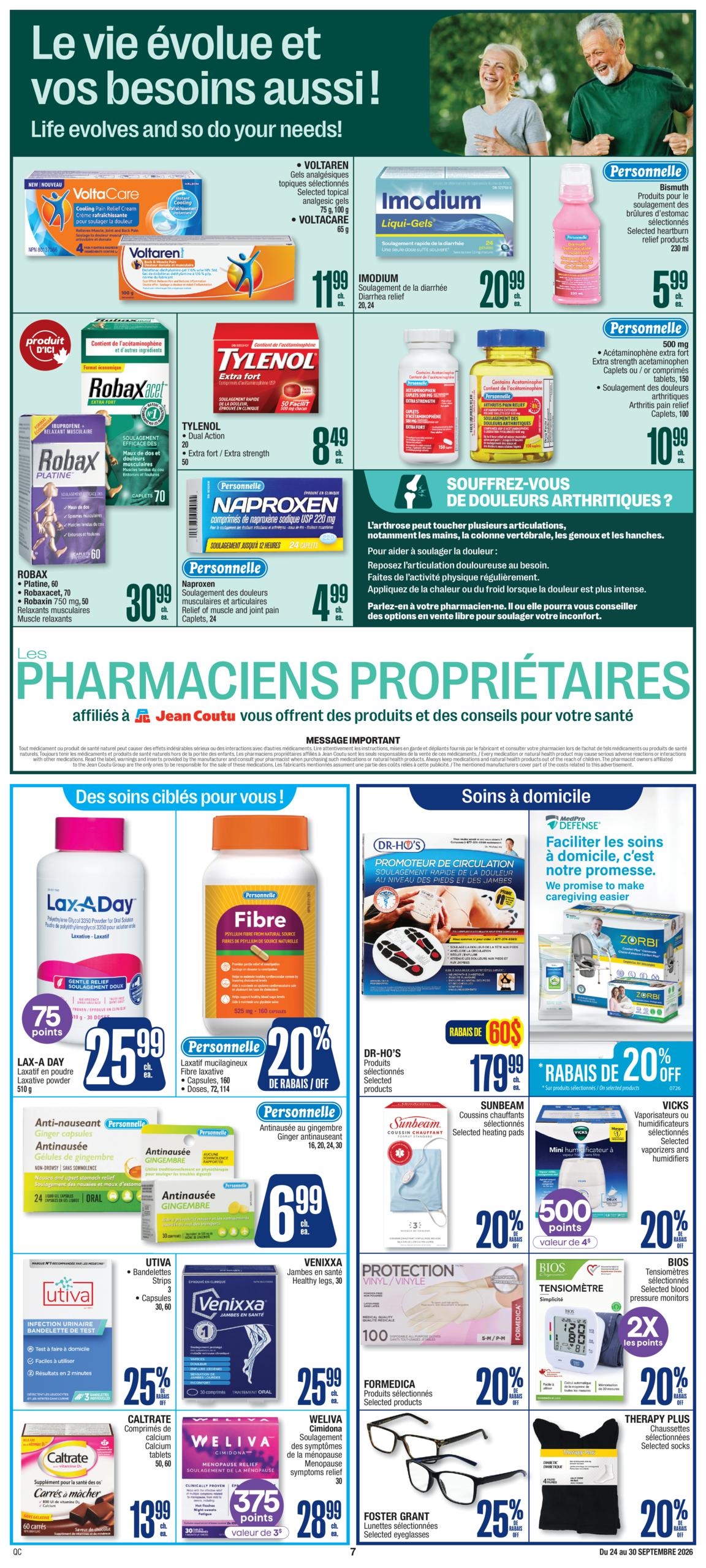 Circulaire Jean Coutu — page 12, du 24 au 30 septembre 2026