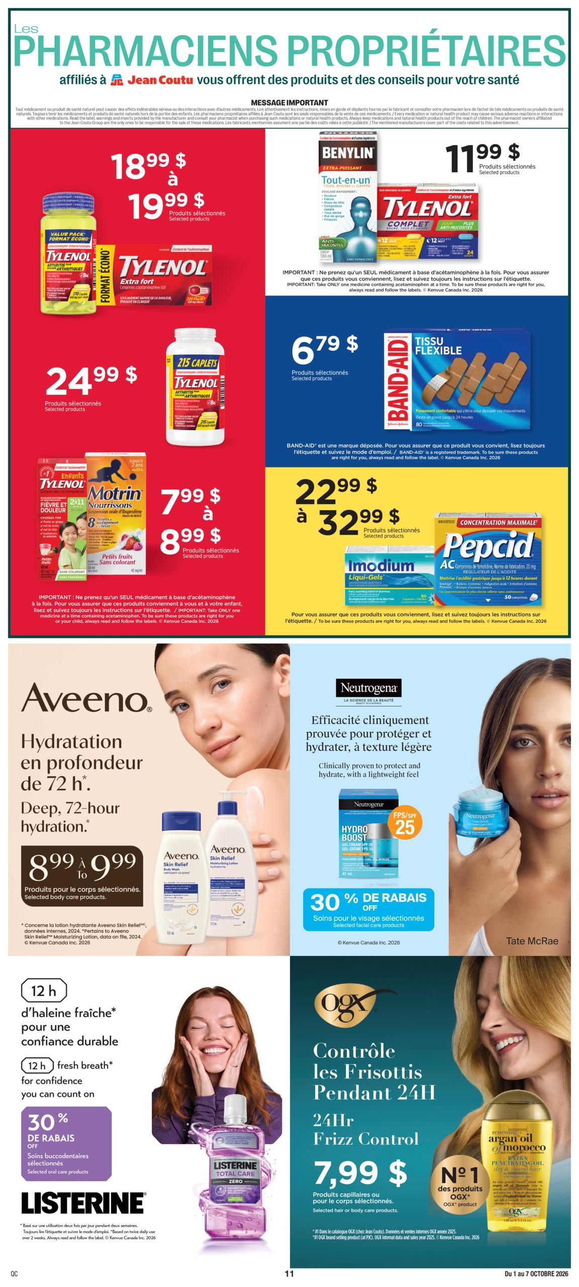 Circulaire Jean Coutu — page 11, du 1 au 7 octobre 2026