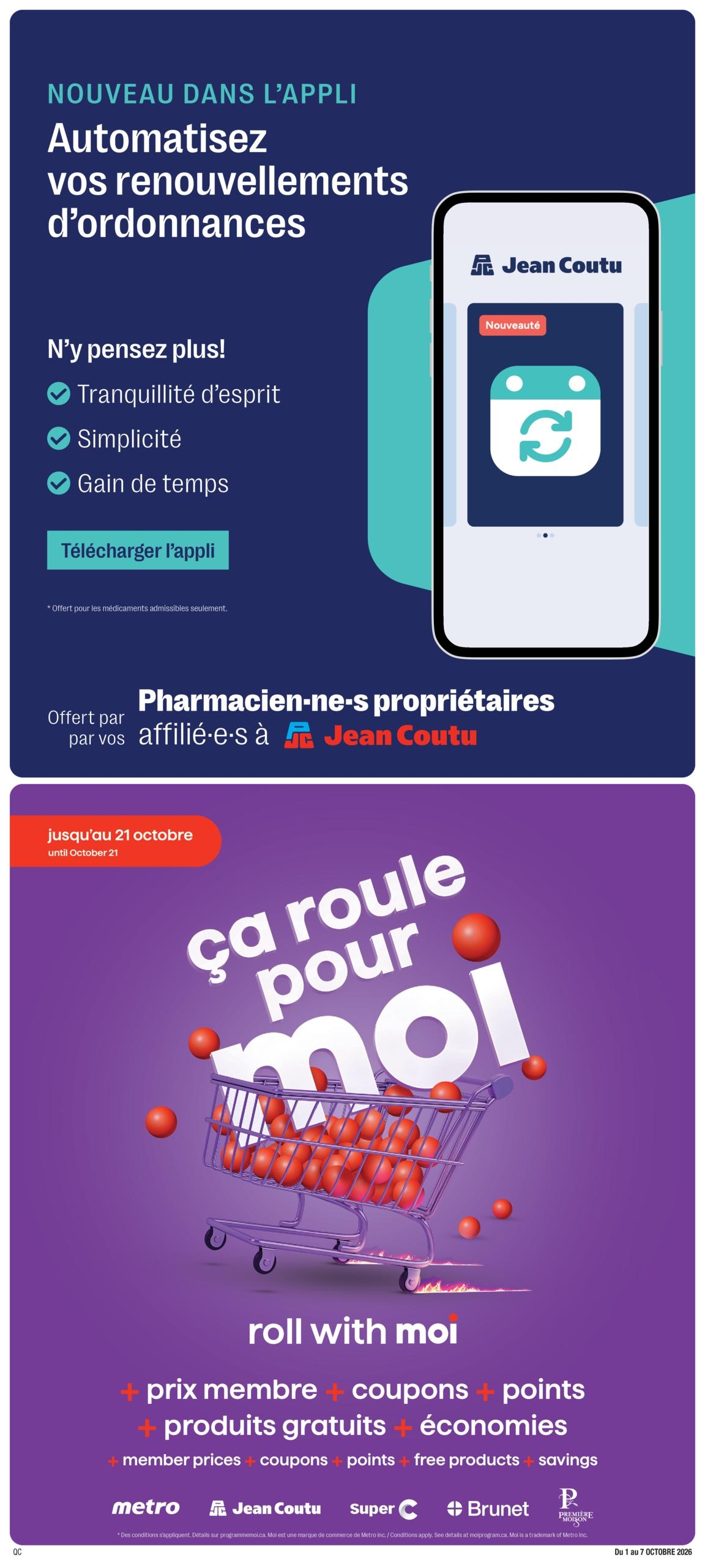 Circulaire Jean Coutu — page 14, du 1 au 7 octobre 2026