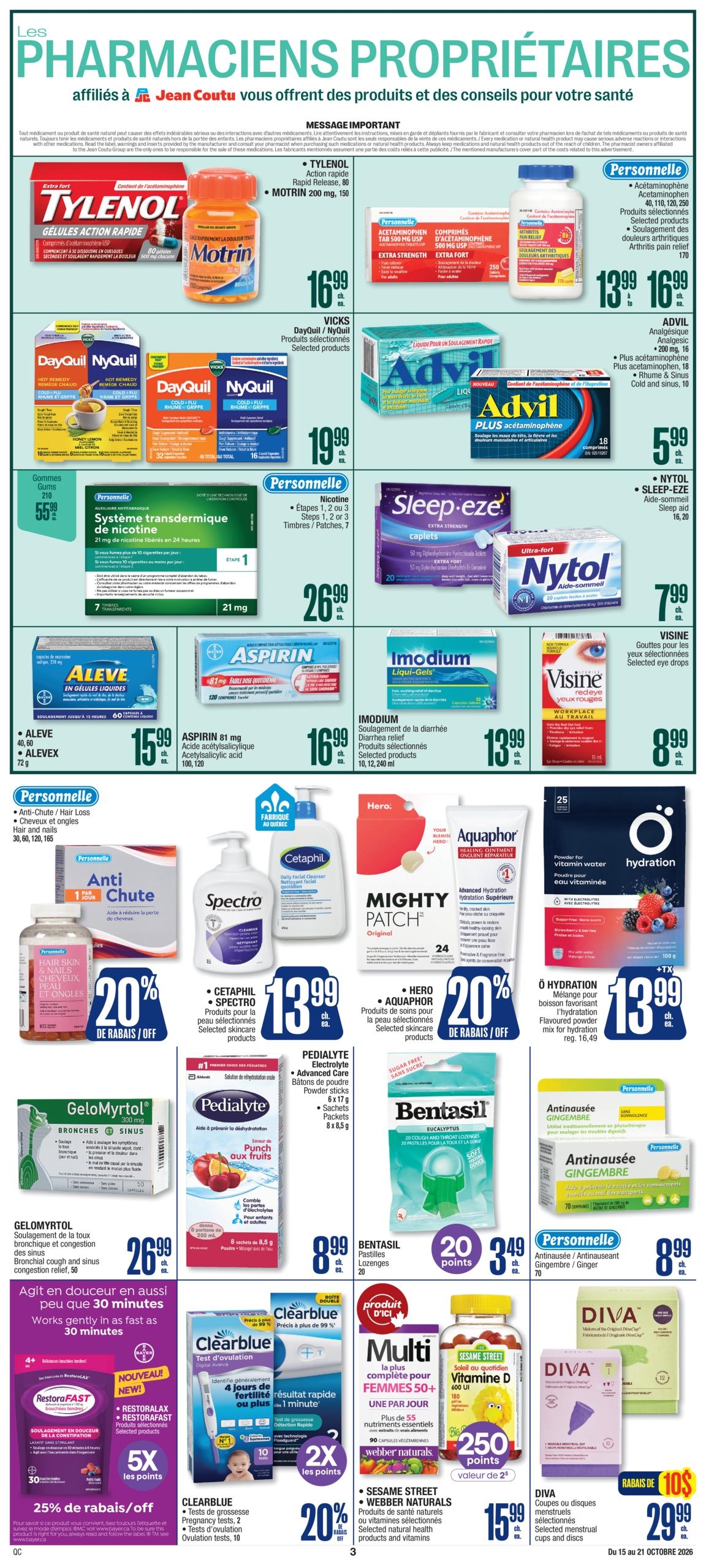 Circulaire Jean Coutu — page 4, du 15 au 21 octobre 2026