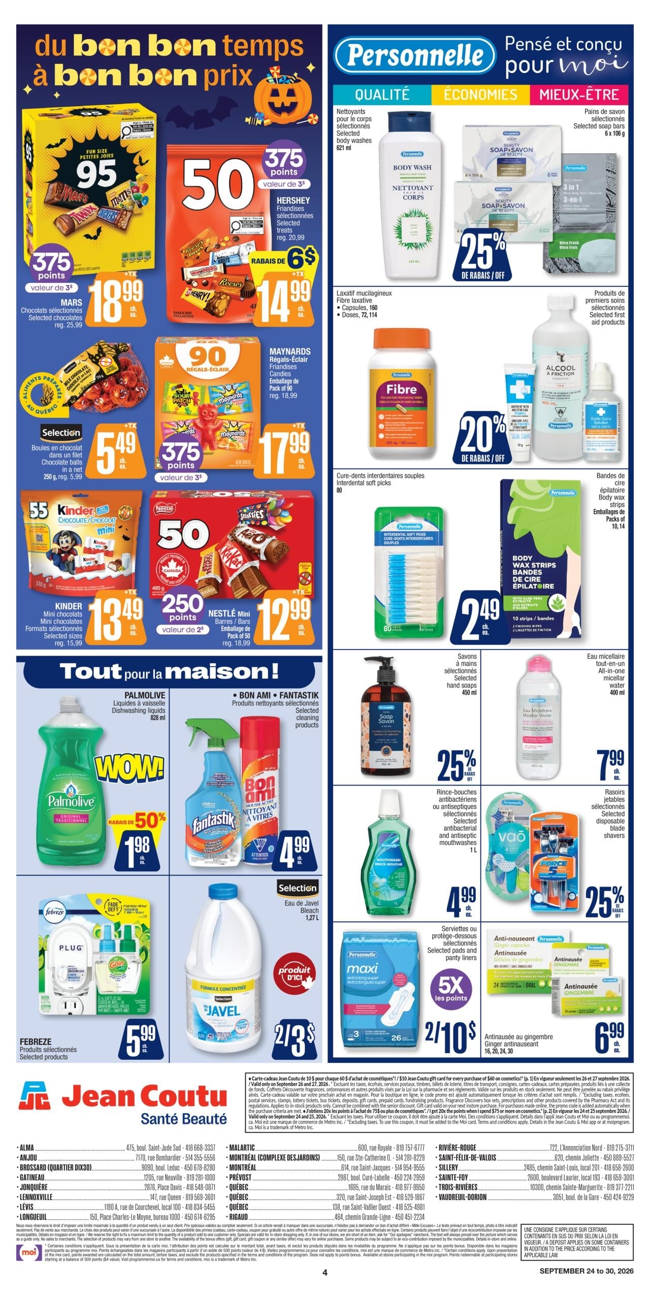 Circulaire Jean Coutu Santé Beauté — page 4, du 24 au 30 septembre 2026