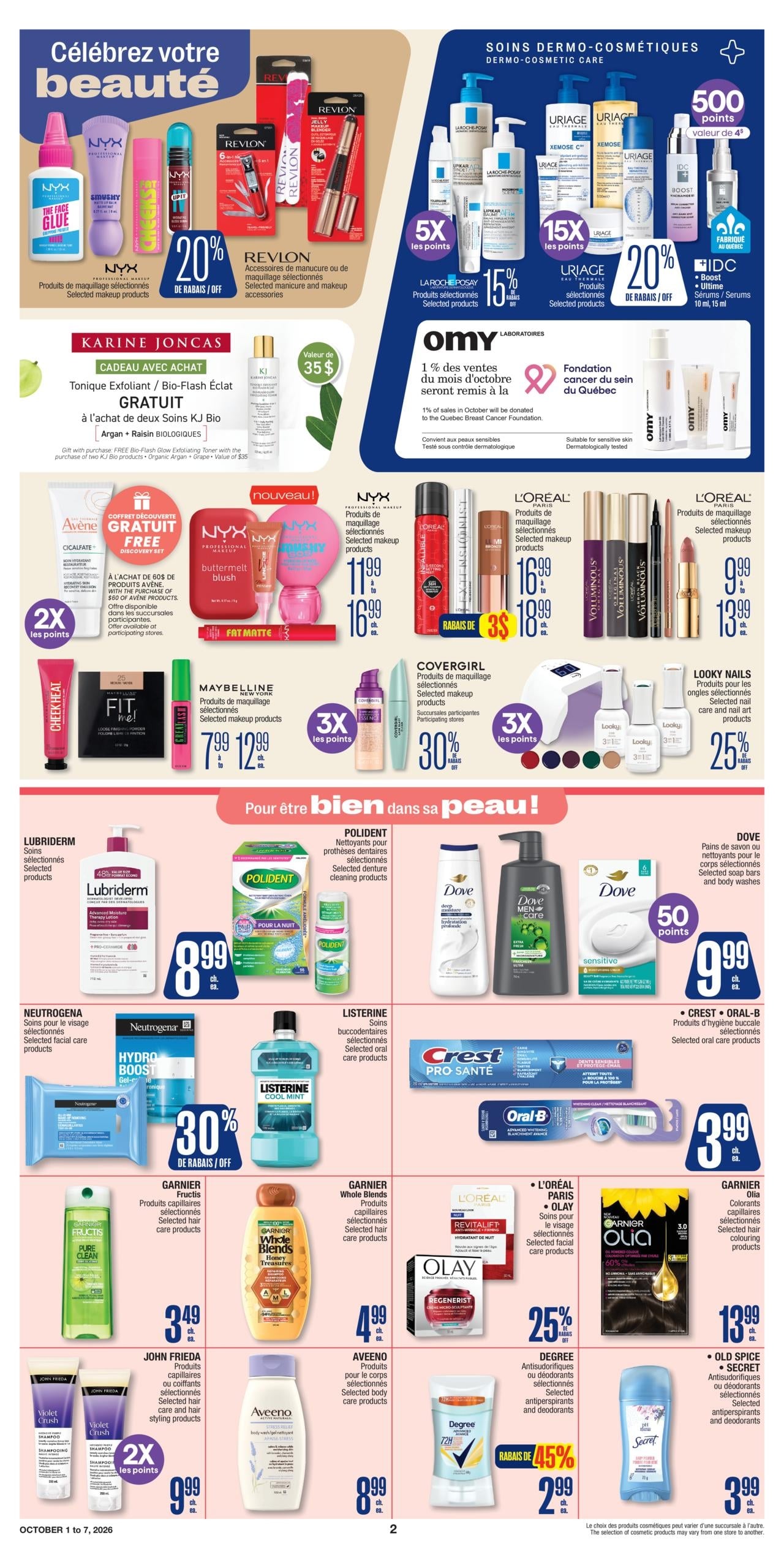 Circulaire Jean Coutu Santé Beauté — page 2, du 1 au 7 octobre 2026
