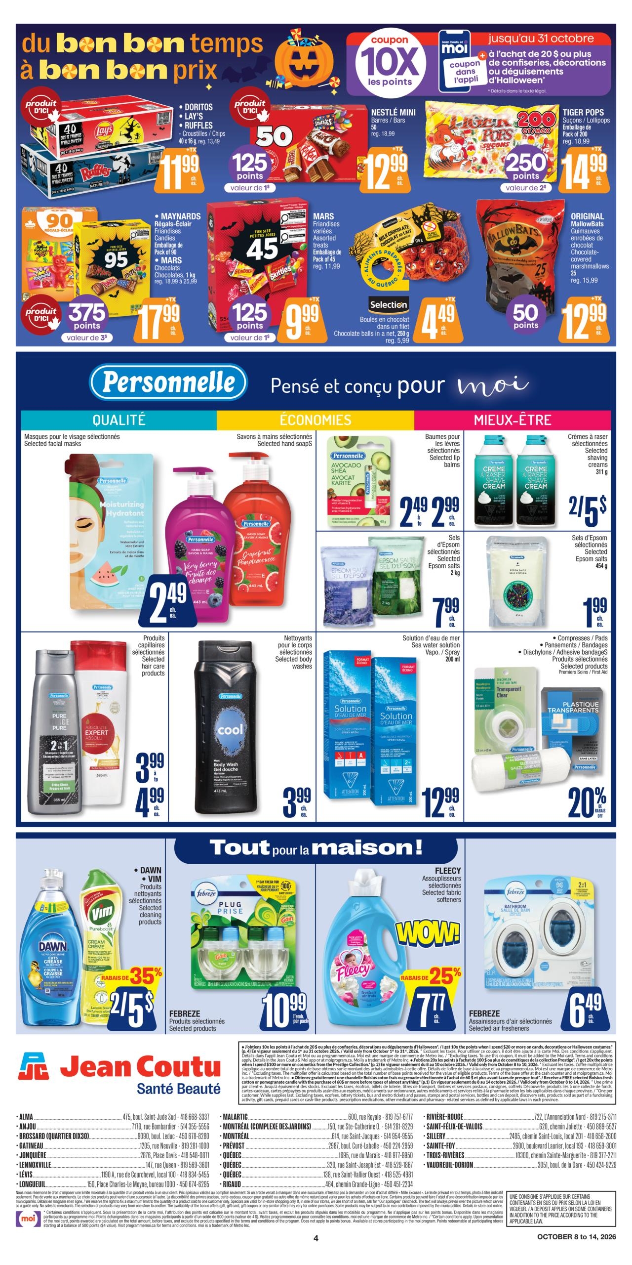 Circulaire Jean Coutu Santé Beauté — page 4, du 8 au 14 octobre 2026