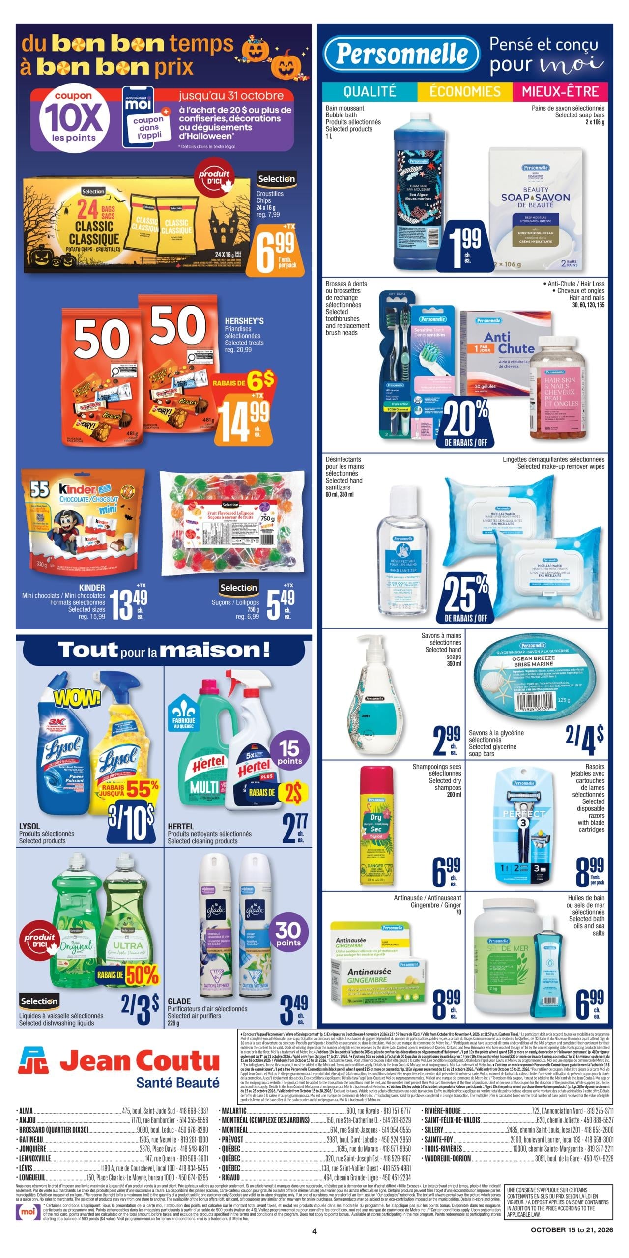 Circulaire Jean Coutu Santé Beauté — page 4, du 15 au 21 octobre 2026