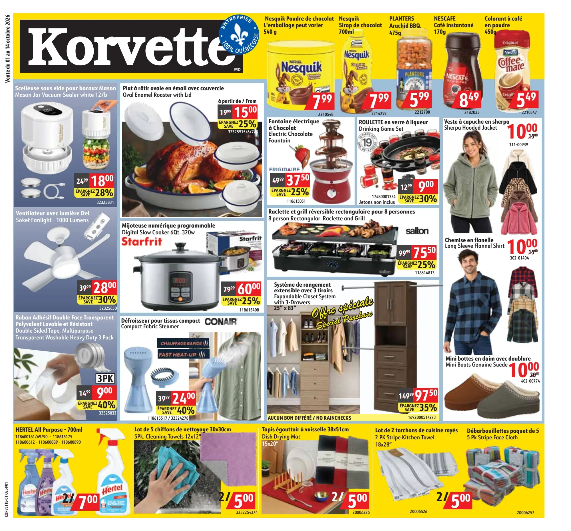 Circulaire Korvette — page 2, du 1 au 14 octobre 2026