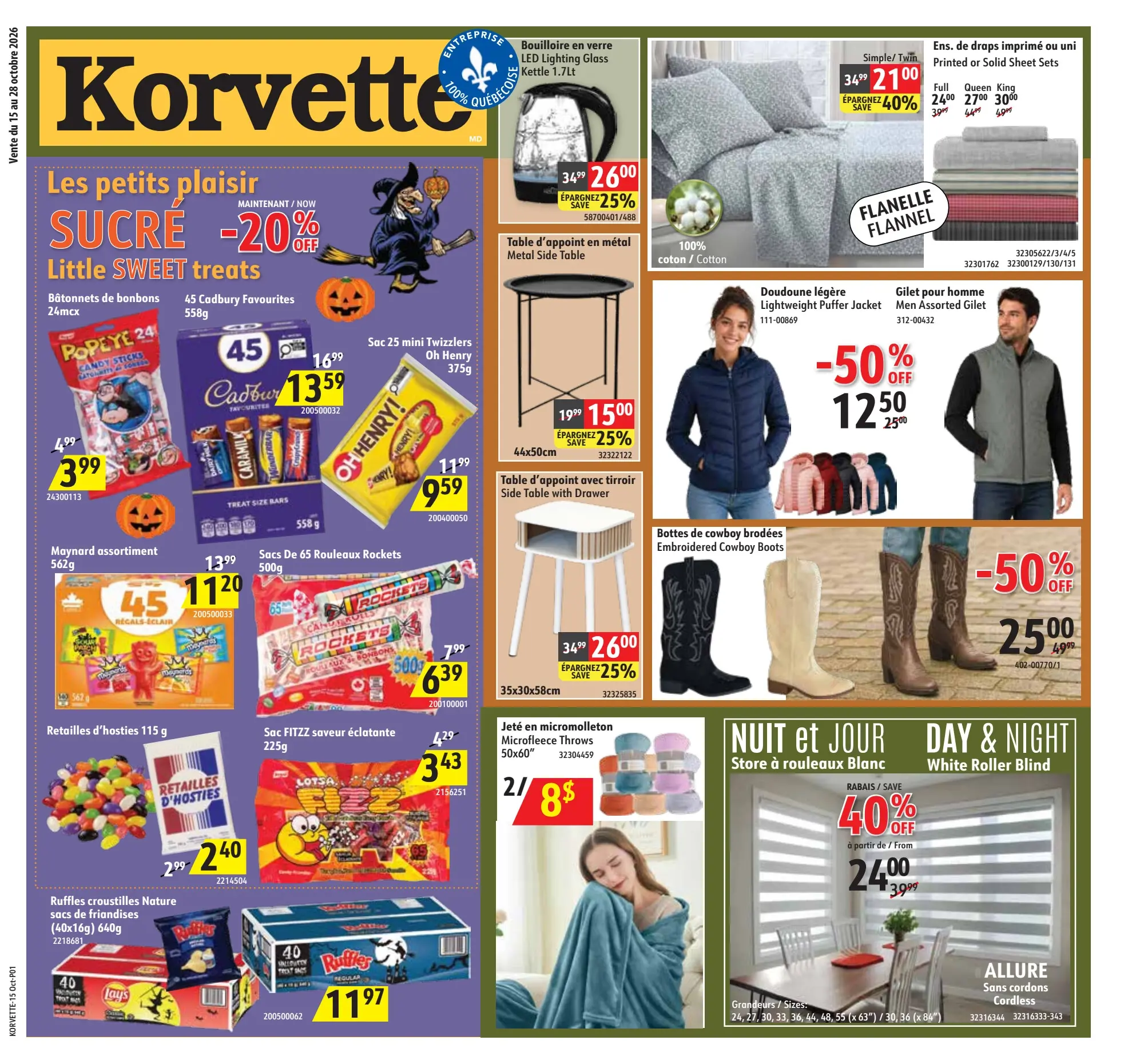 Circulaire Korvette — page 1, du 15 au 28 octobre 2026