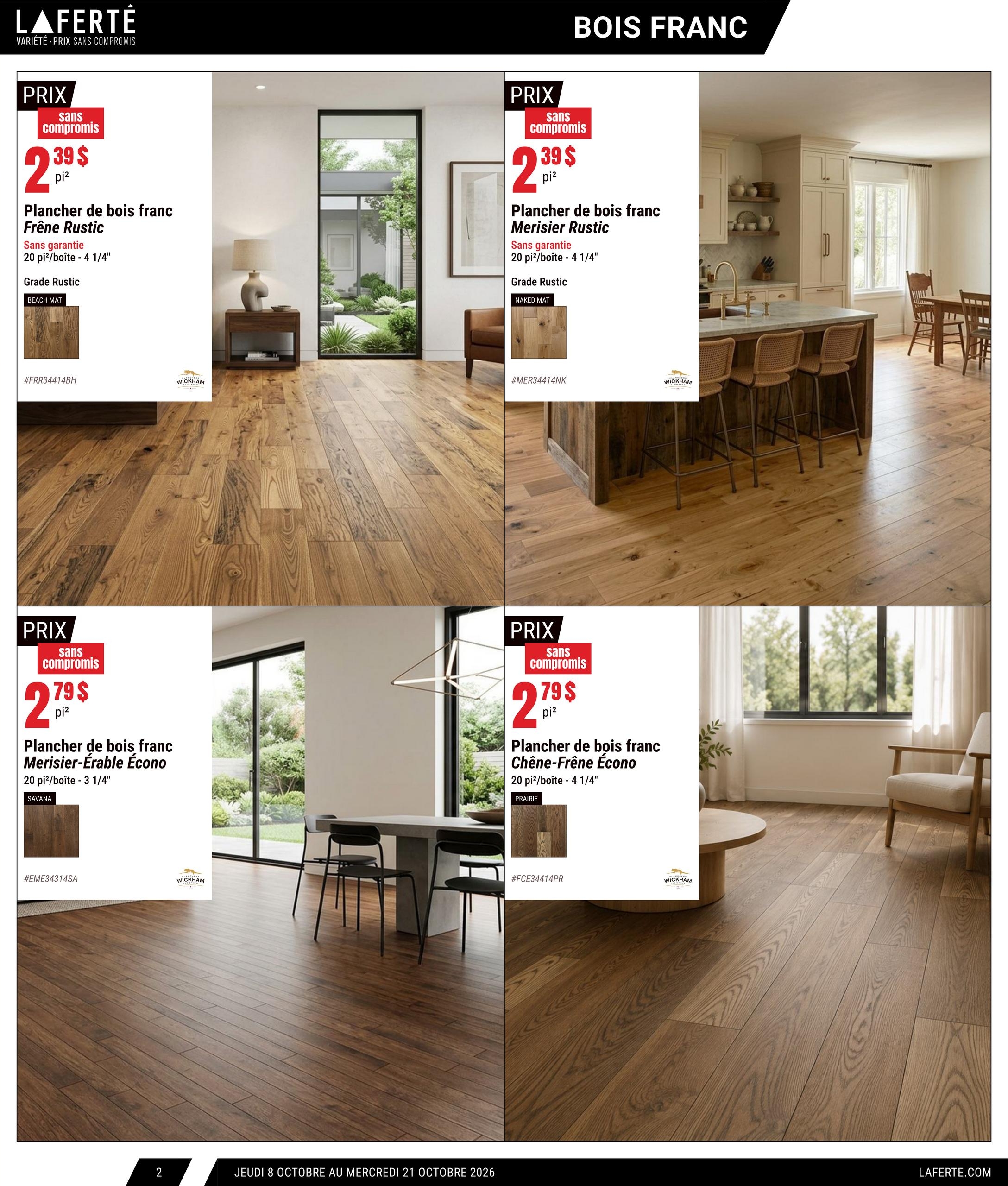 Circulaire Laferté Catalogue Couvre Planchers — page 2, du 8 au 21 octobre 2026