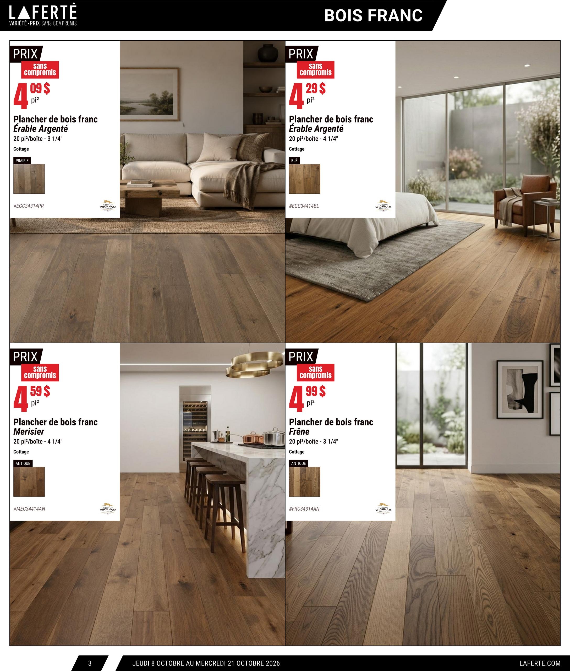 Circulaire Laferté Catalogue Couvre Planchers — page 3, du 8 au 21 octobre 2026