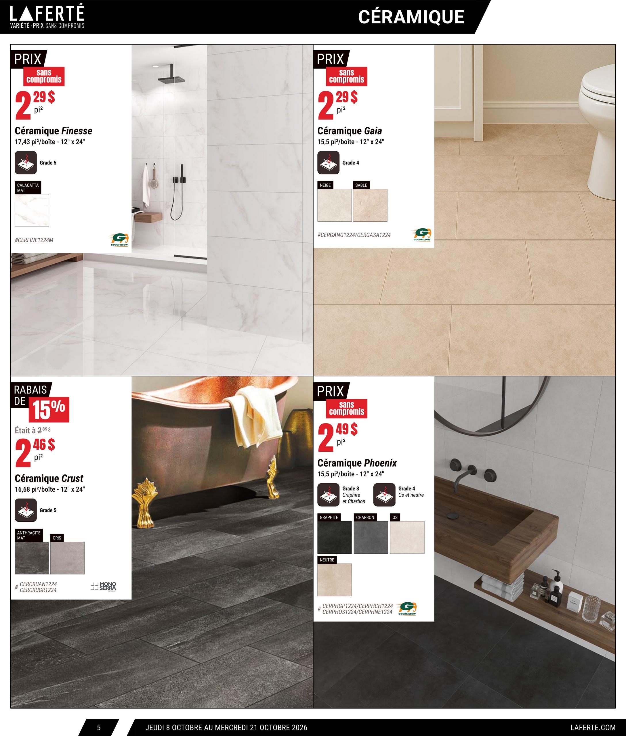 Circulaire Laferté Catalogue Couvre Planchers — page 5, du 8 au 21 octobre 2026