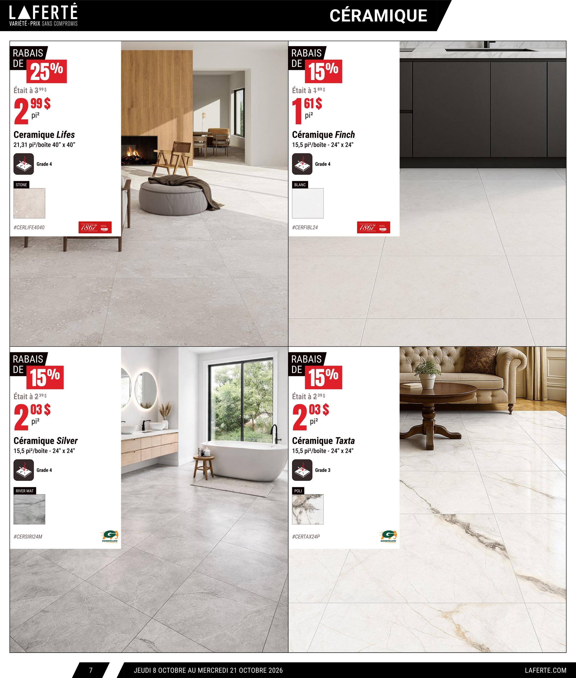 Circulaire Laferté Catalogue Couvre Planchers — page 7, du 8 au 21 octobre 2026