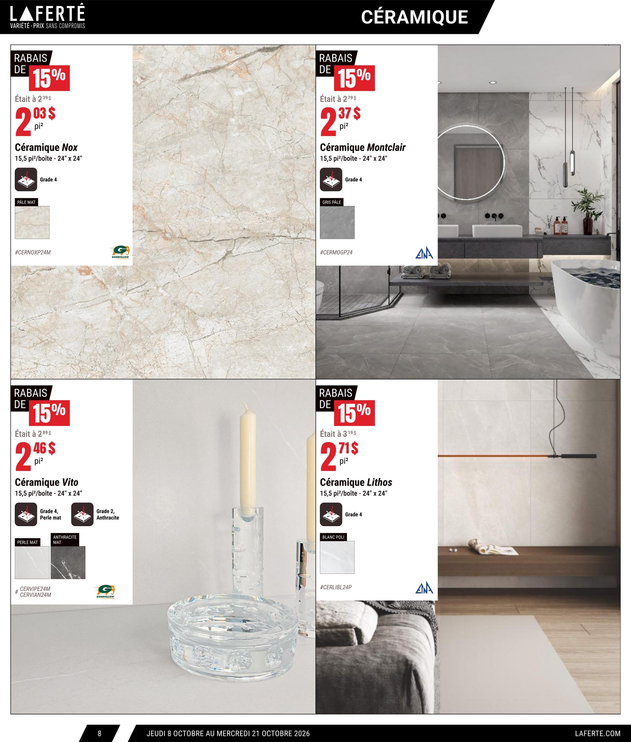 Circulaire Laferté Catalogue Couvre Planchers — page 8, du 8 au 21 octobre 2026