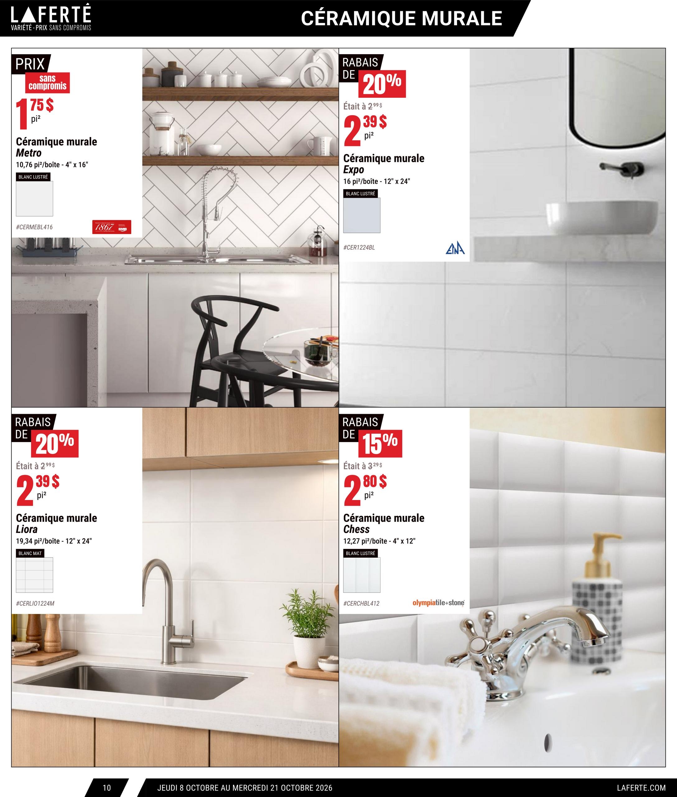 Circulaire Laferté Catalogue Couvre Planchers — page 10, du 8 au 21 octobre 2026