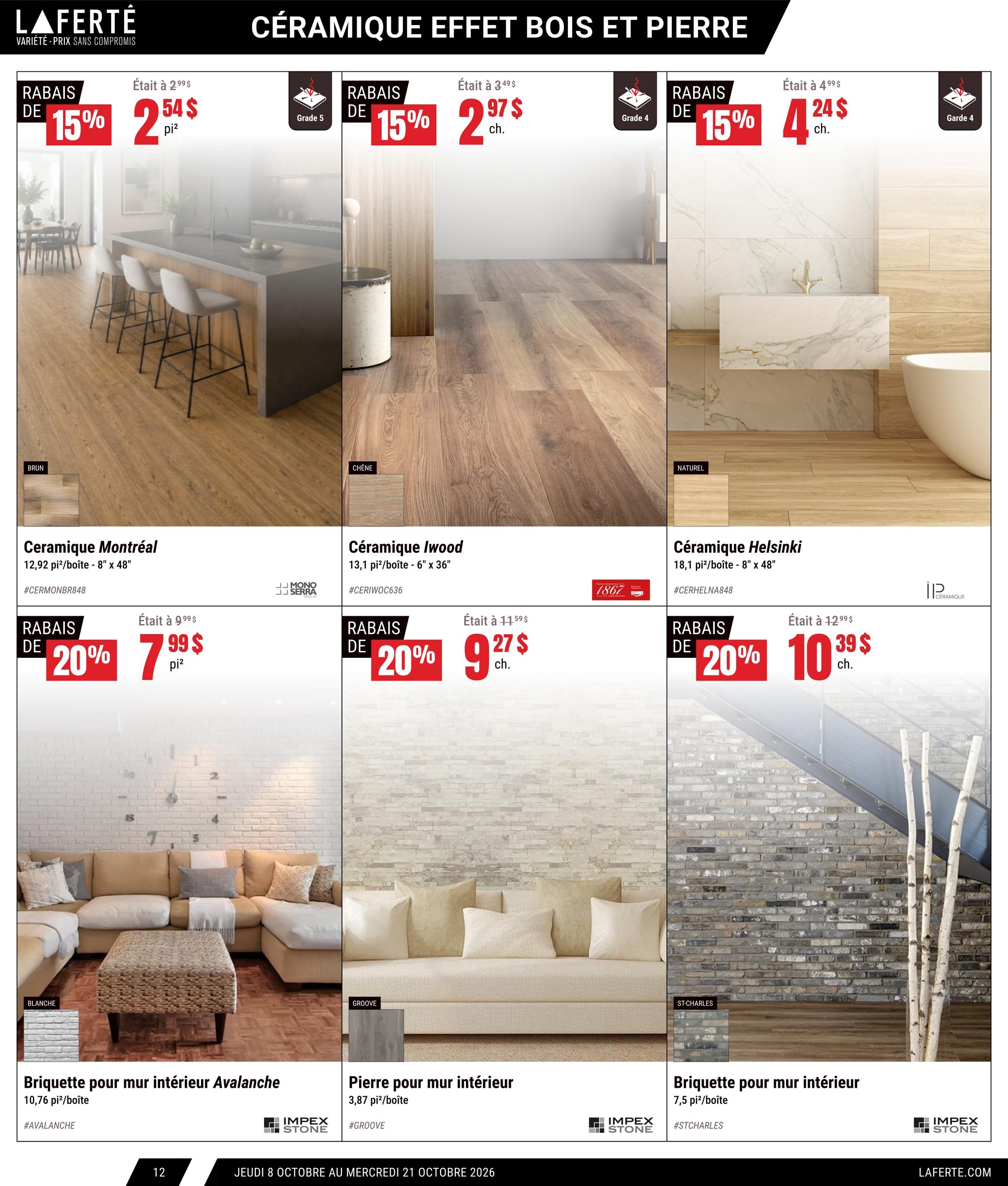 Circulaire Laferté Catalogue Couvre Planchers — page 12, du 8 au 21 octobre 2026