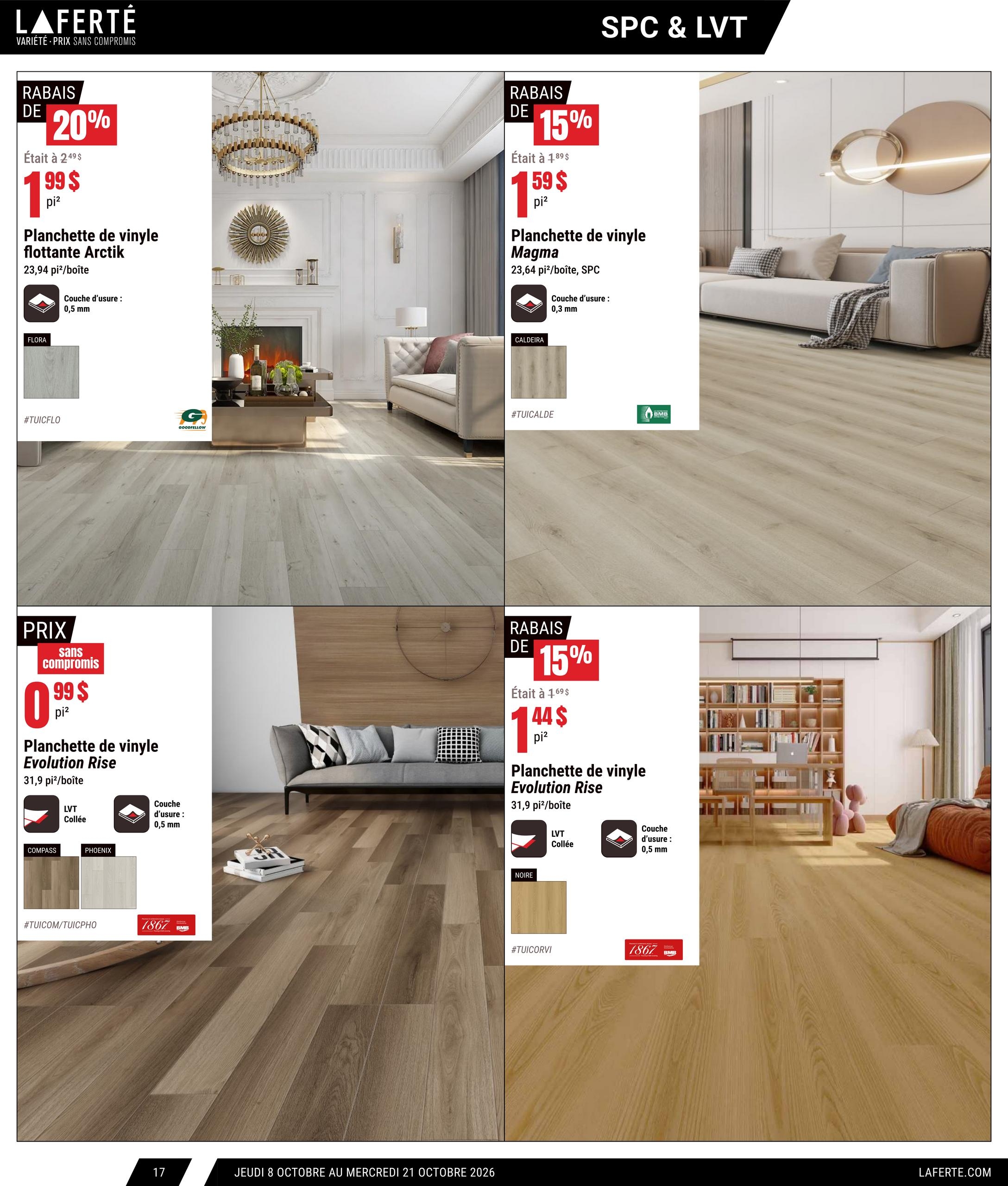 Circulaire Laferté Catalogue Couvre Planchers — page 17, du 8 au 21 octobre 2026