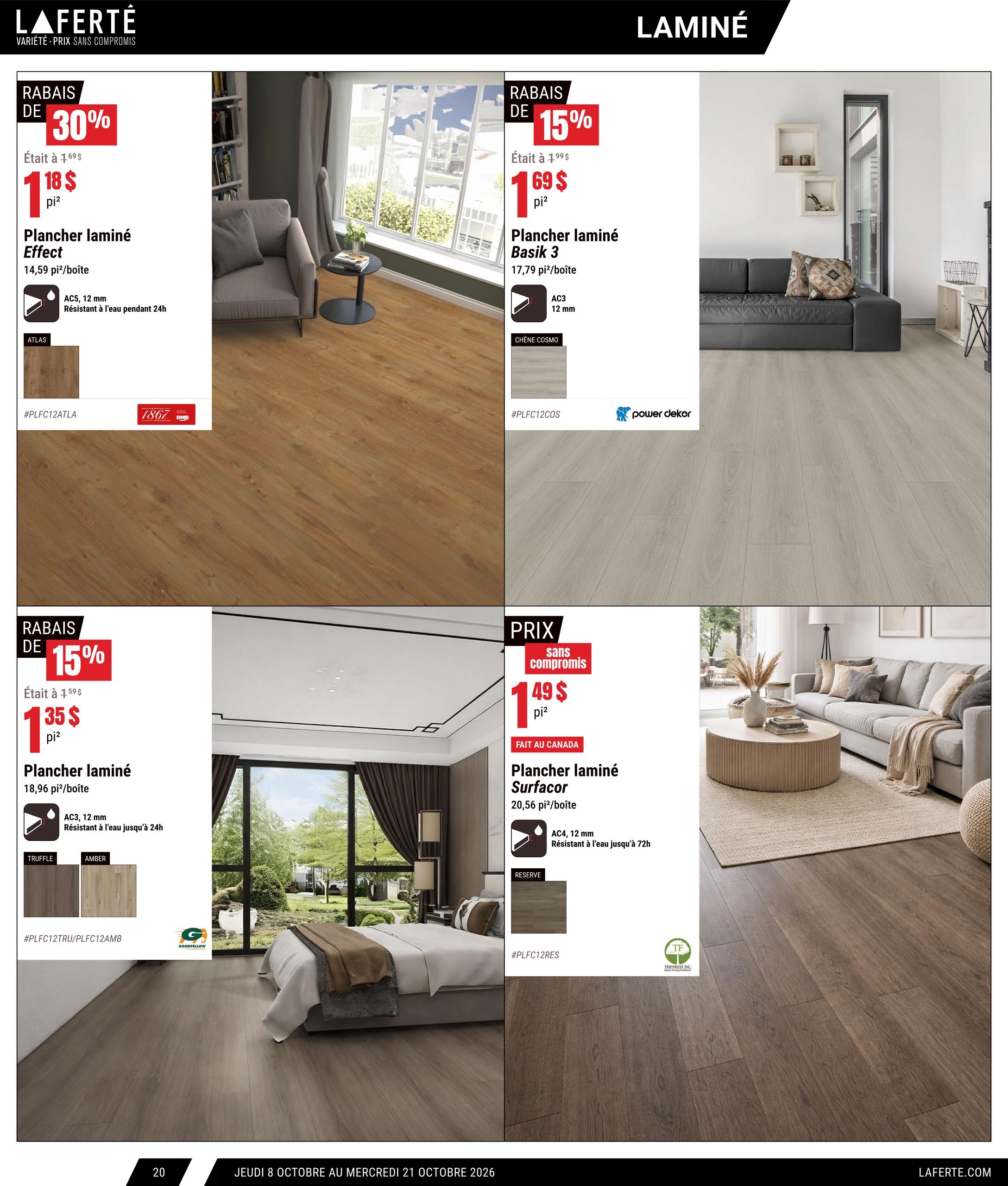 Circulaire Laferté Catalogue Couvre Planchers — page 20, du 8 au 21 octobre 2026