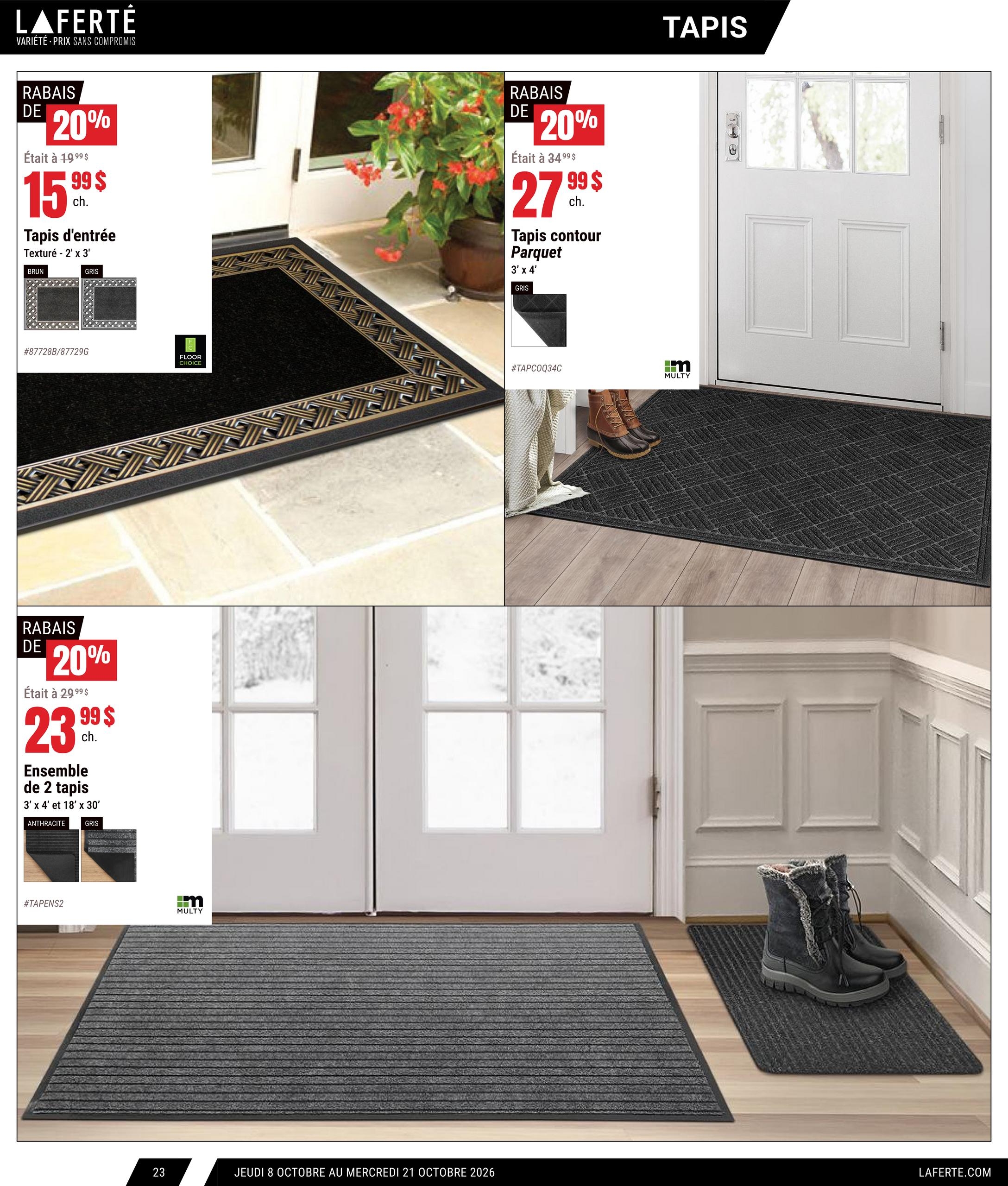 Circulaire Laferté Catalogue Couvre Planchers — page 23, du 8 au 21 octobre 2026
