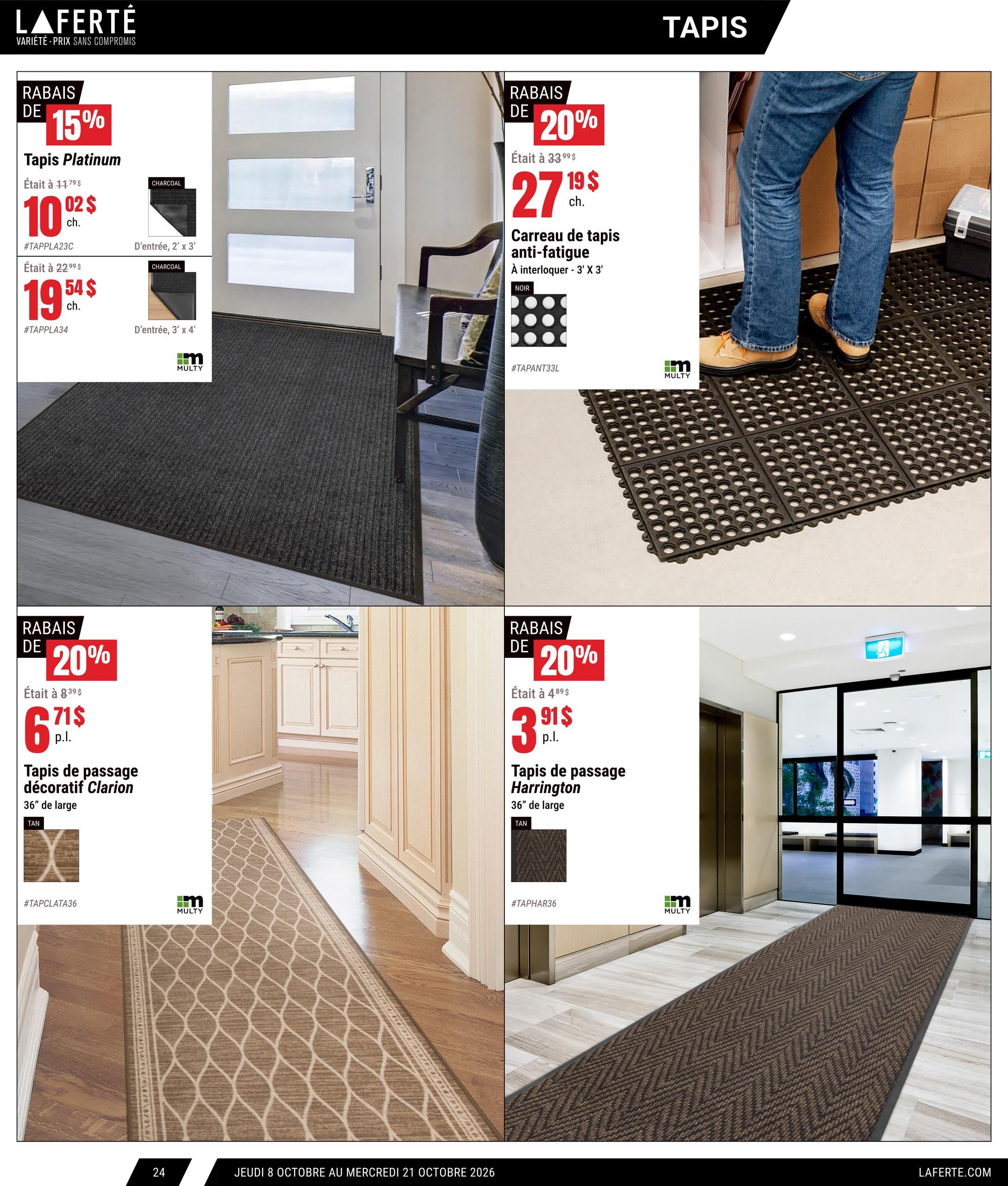 Circulaire Laferté Catalogue Couvre Planchers — page 24, du 8 au 21 octobre 2026