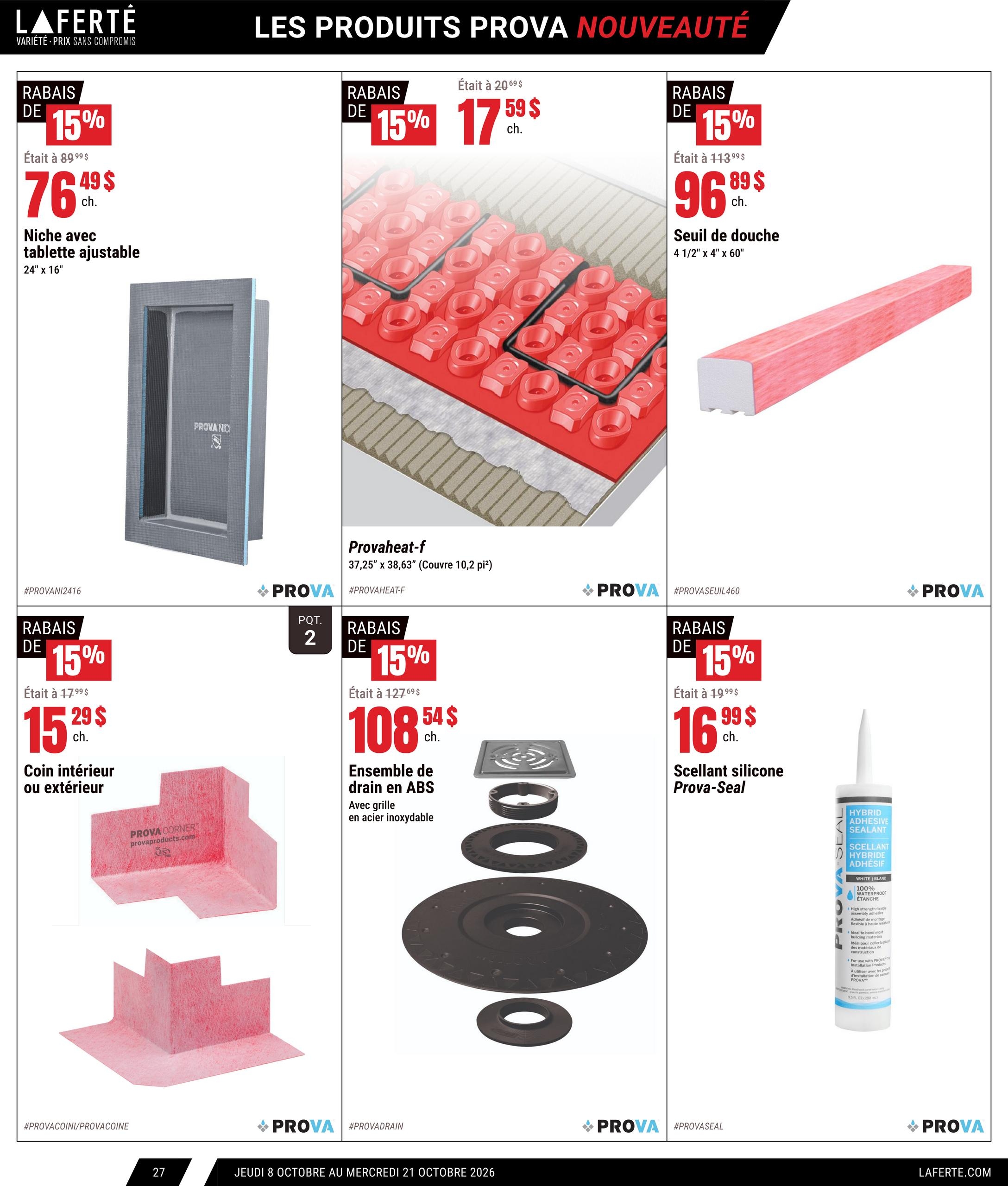 Circulaire Laferté Catalogue Couvre Planchers — page 27, du 8 au 21 octobre 2026