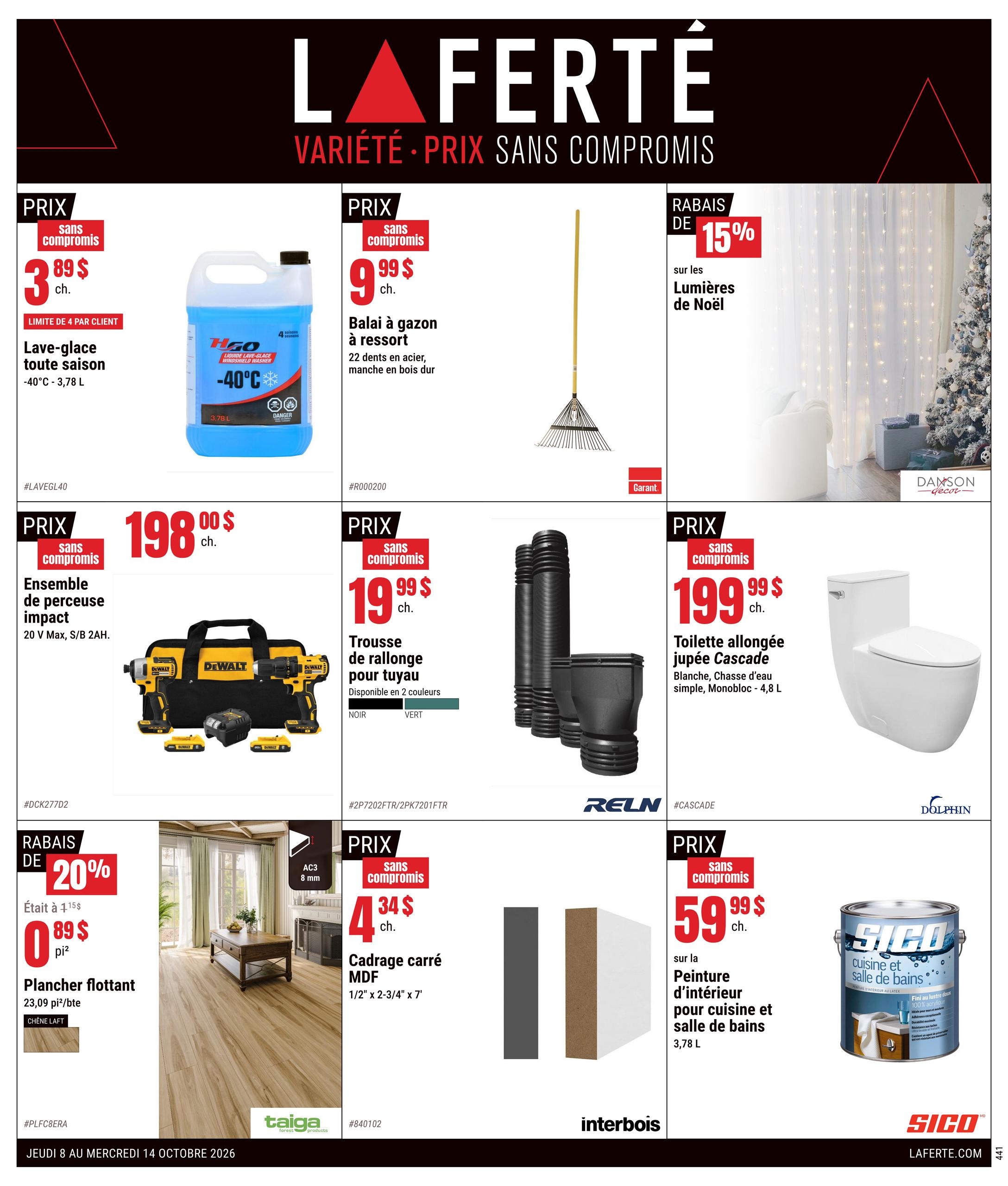 Circulaire Laferté Centre De Renovation Laferte — page 1, du 8 au 14 octobre 2026