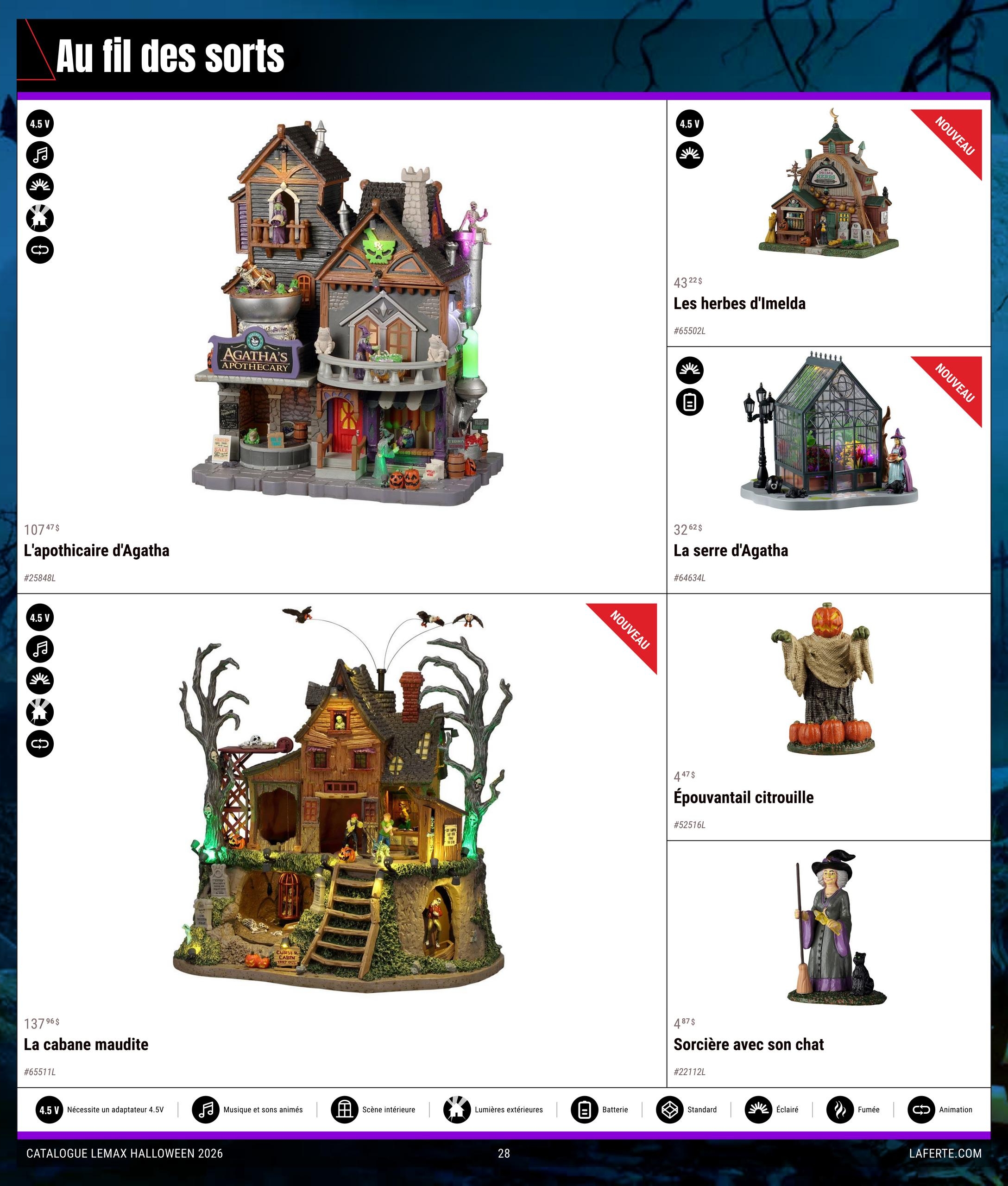 Circulaire Laferté Lemax Halloween — page 28, du 20 août au 21 octobre 2026