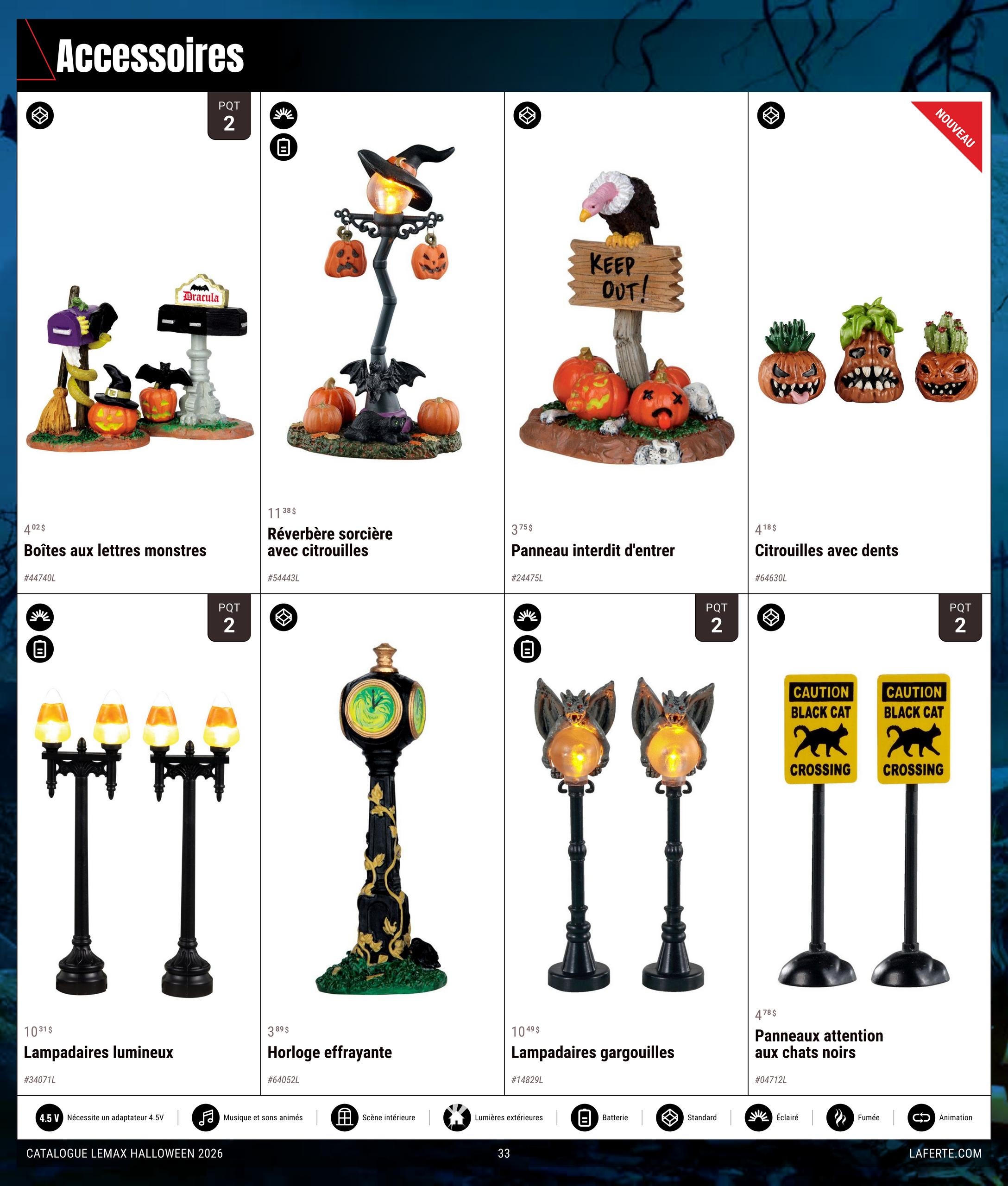 Circulaire Laferté Lemax Halloween — page 33, du 20 août au 21 octobre 2026