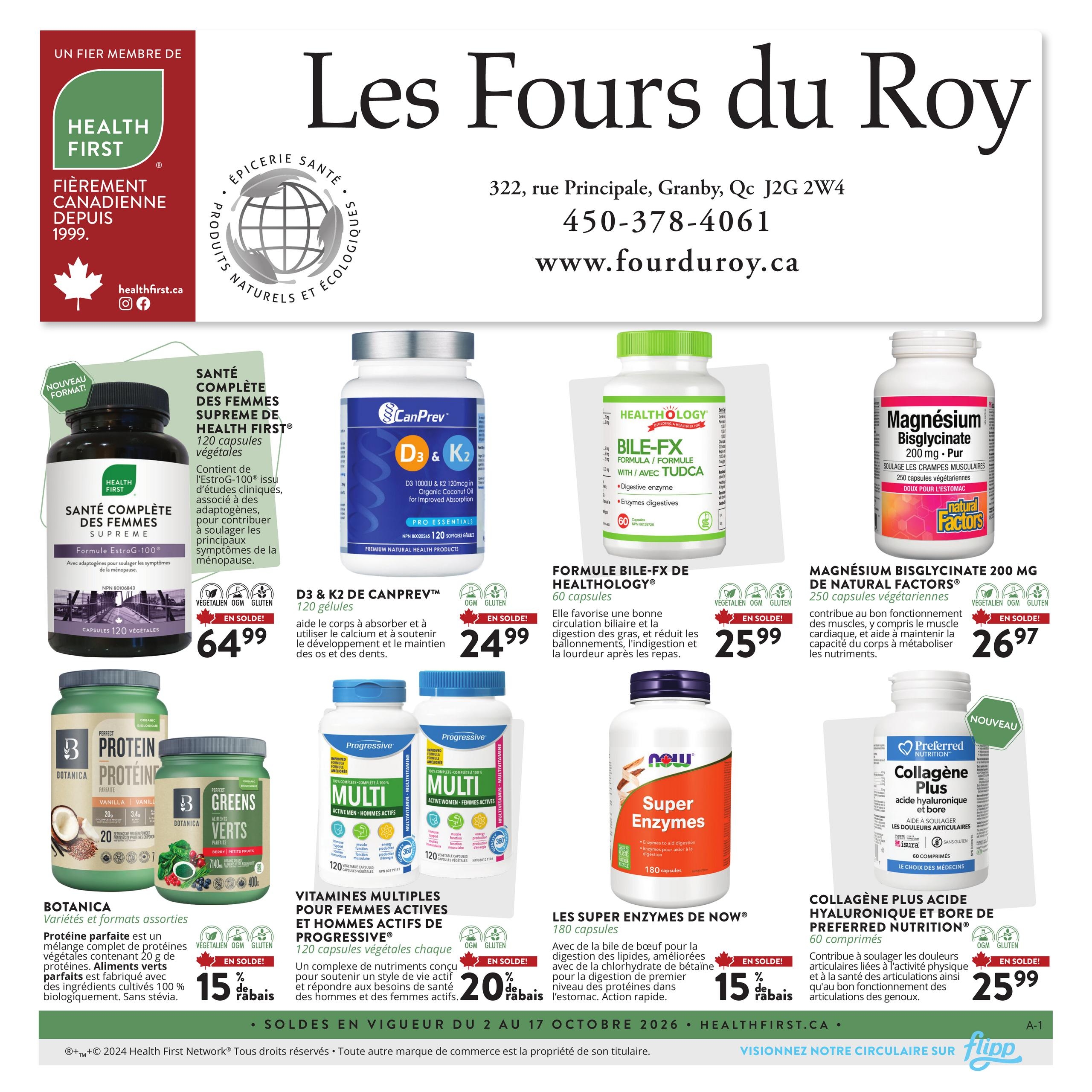 Circulaire Les Fours Du Roy — page 1, du 2 au 17 octobre 2026