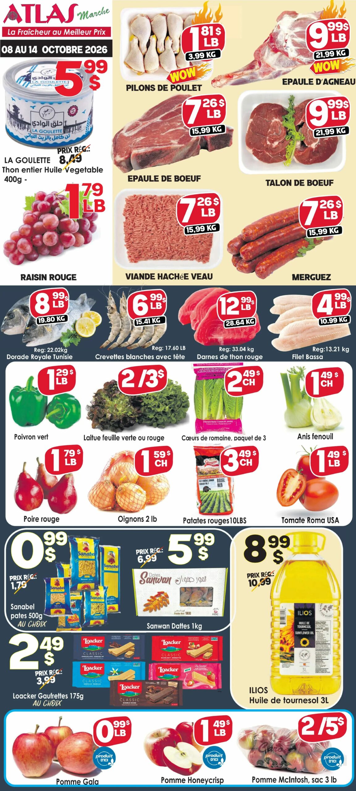 Circulaire Marché Atlas — page 1, du 8 au 14 octobre 2026