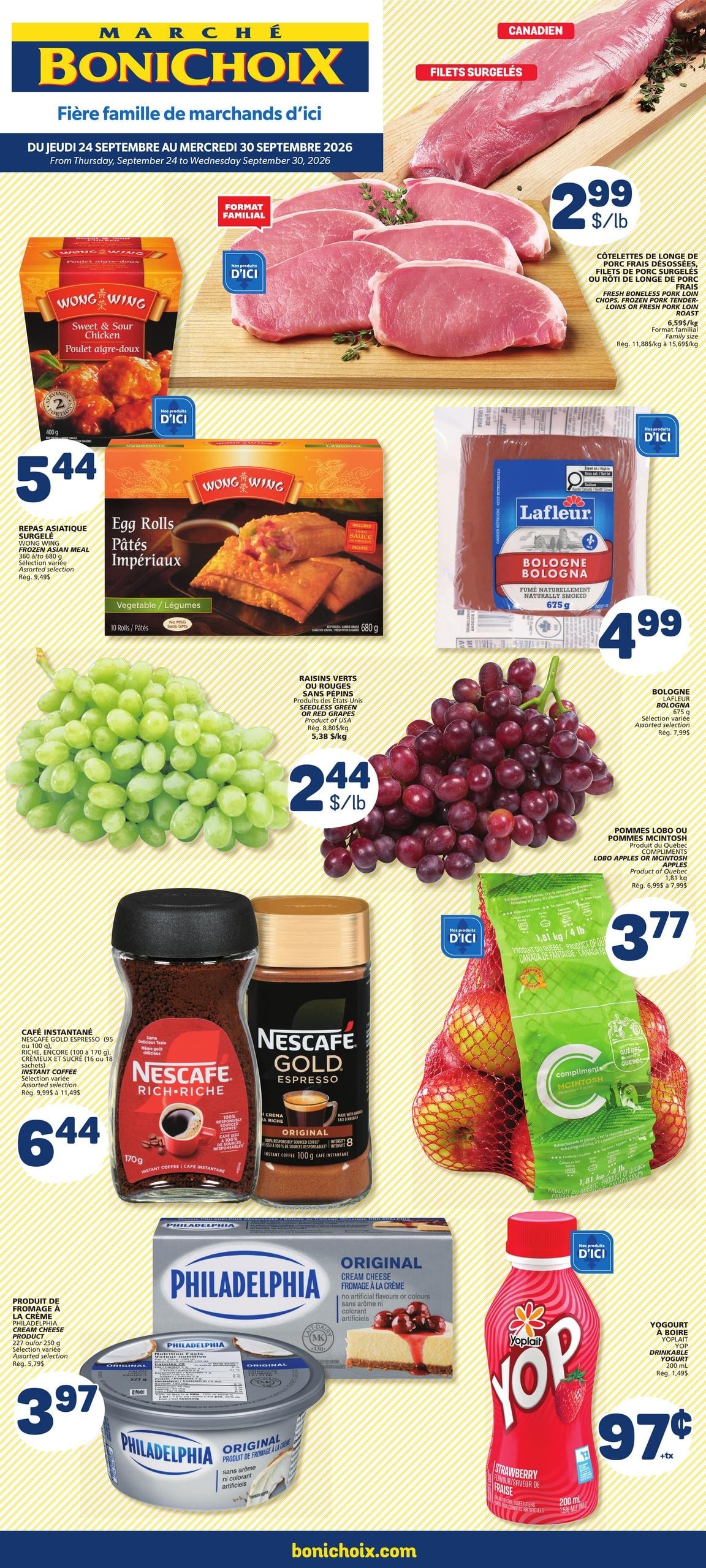 Circulaire Marché Bonichoix — page 1, du 24 au 30 septembre 2026