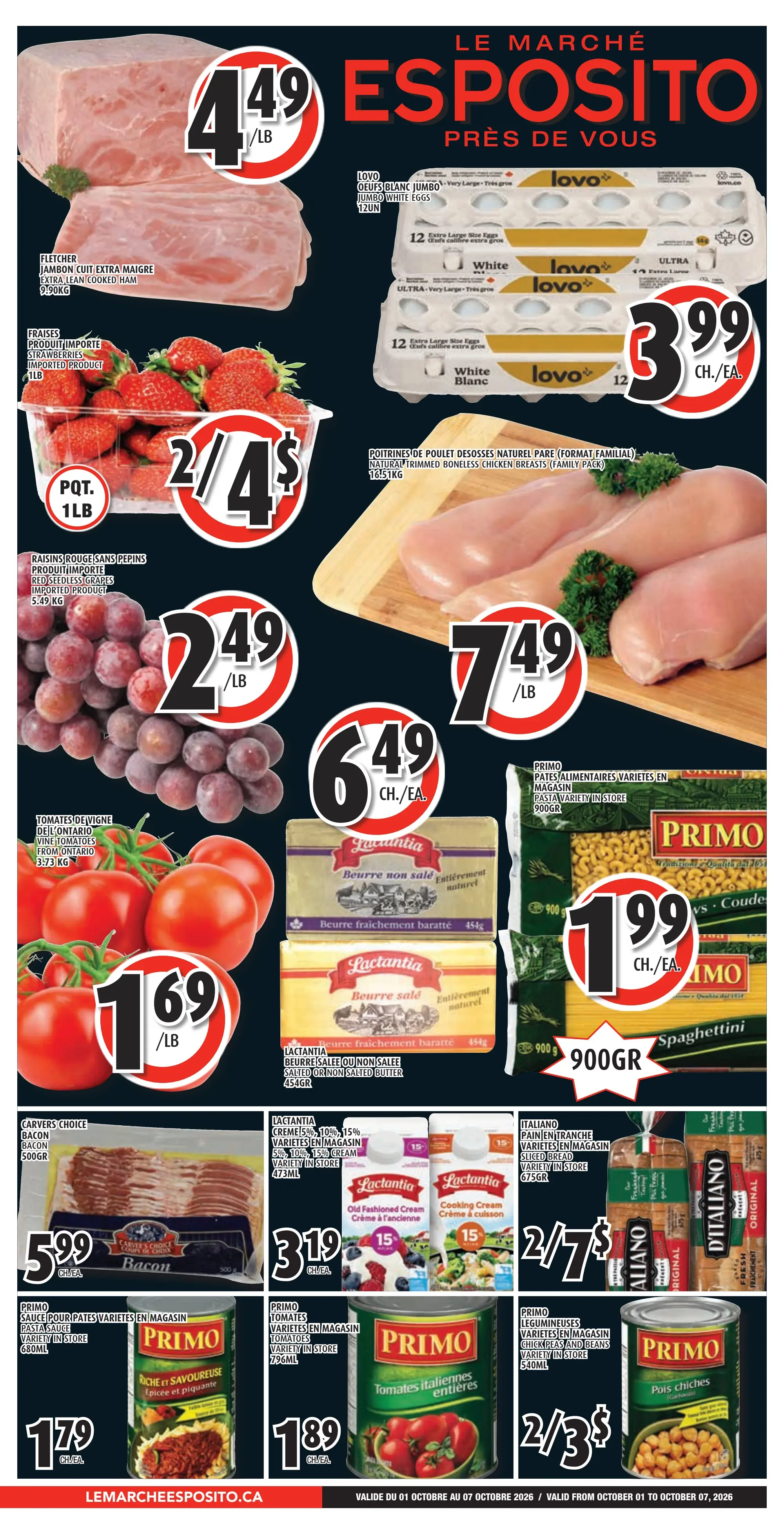Circulaire Le Marché Esposito — page 1, du 1 au 7 octobre 2026