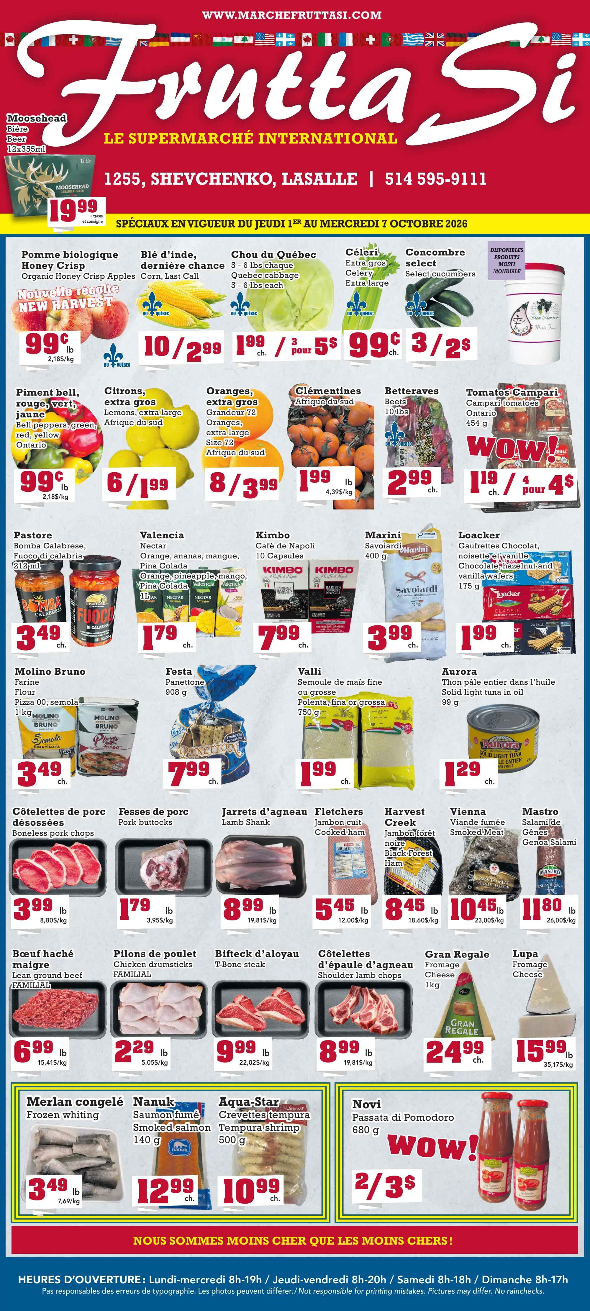 Circulaire Marché Frutta Si Le Supermarche International — page 1, du 1 au 7 octobre 2026