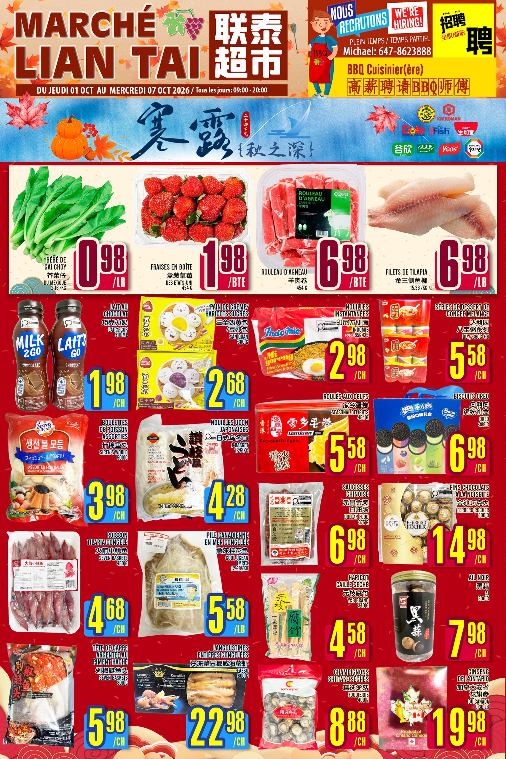 Circulaire Marché LianTai — page 1, du 1 au 7 octobre 2026
