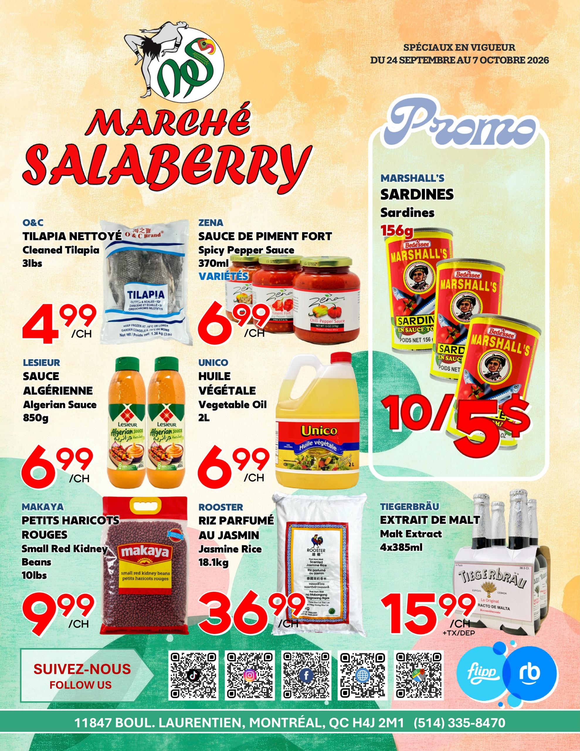 Circulaire Marché Salaberry — page 1, du 24 septembre au 7 octobre 2026