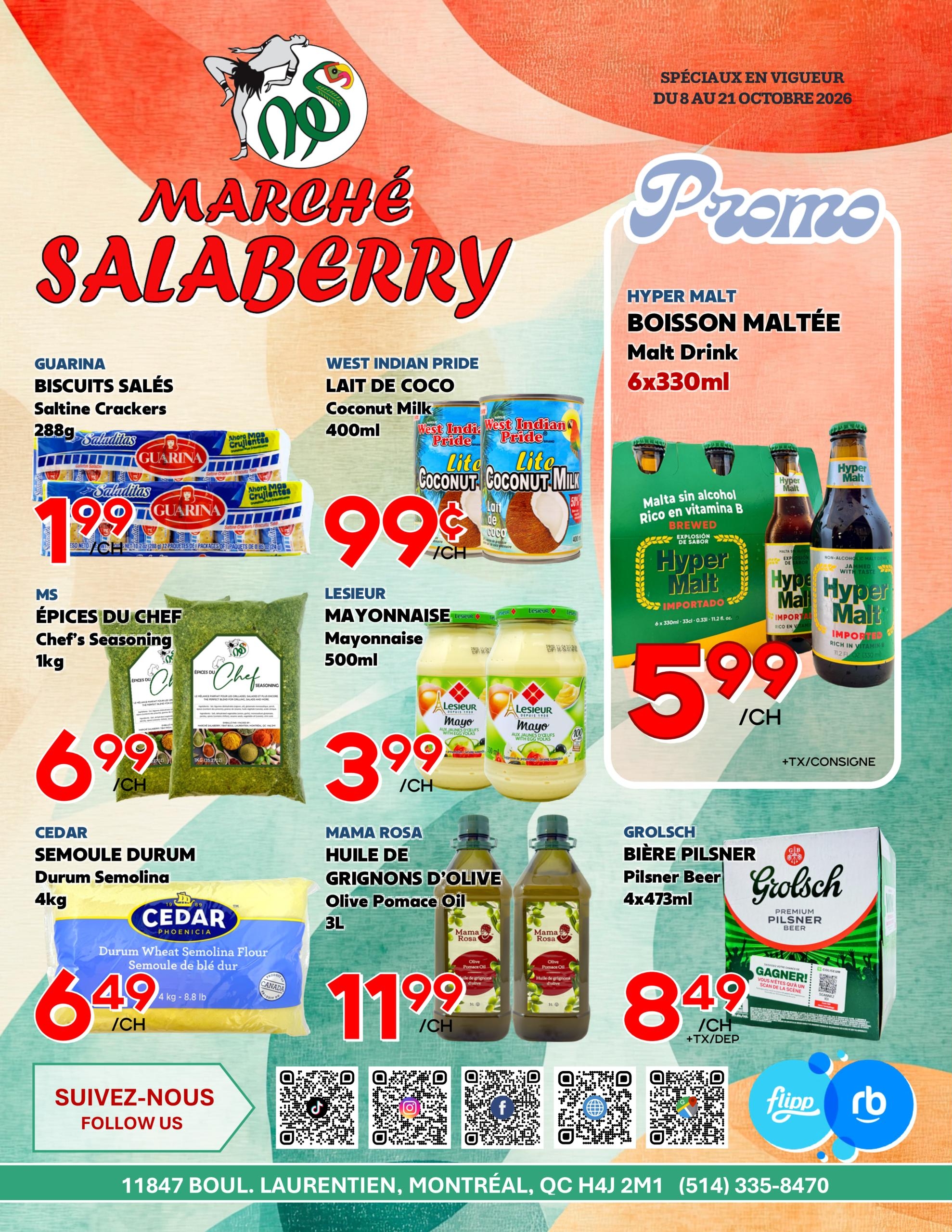 Circulaire Marché Salaberry — page 1, du 8 au 21 octobre 2026