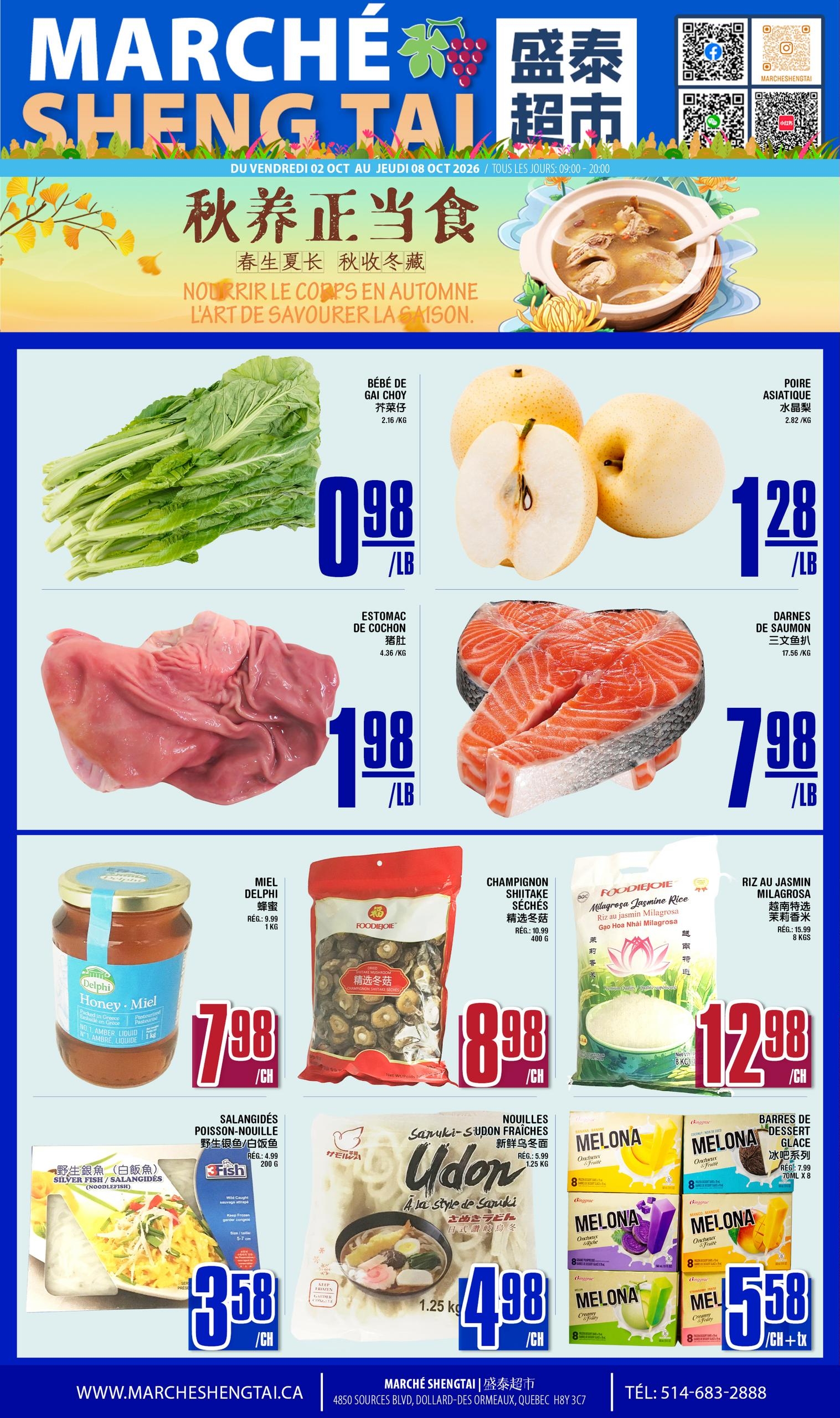 Circulaire Marché Sheng Tai — page 1, du 2 au 8 octobre 2026