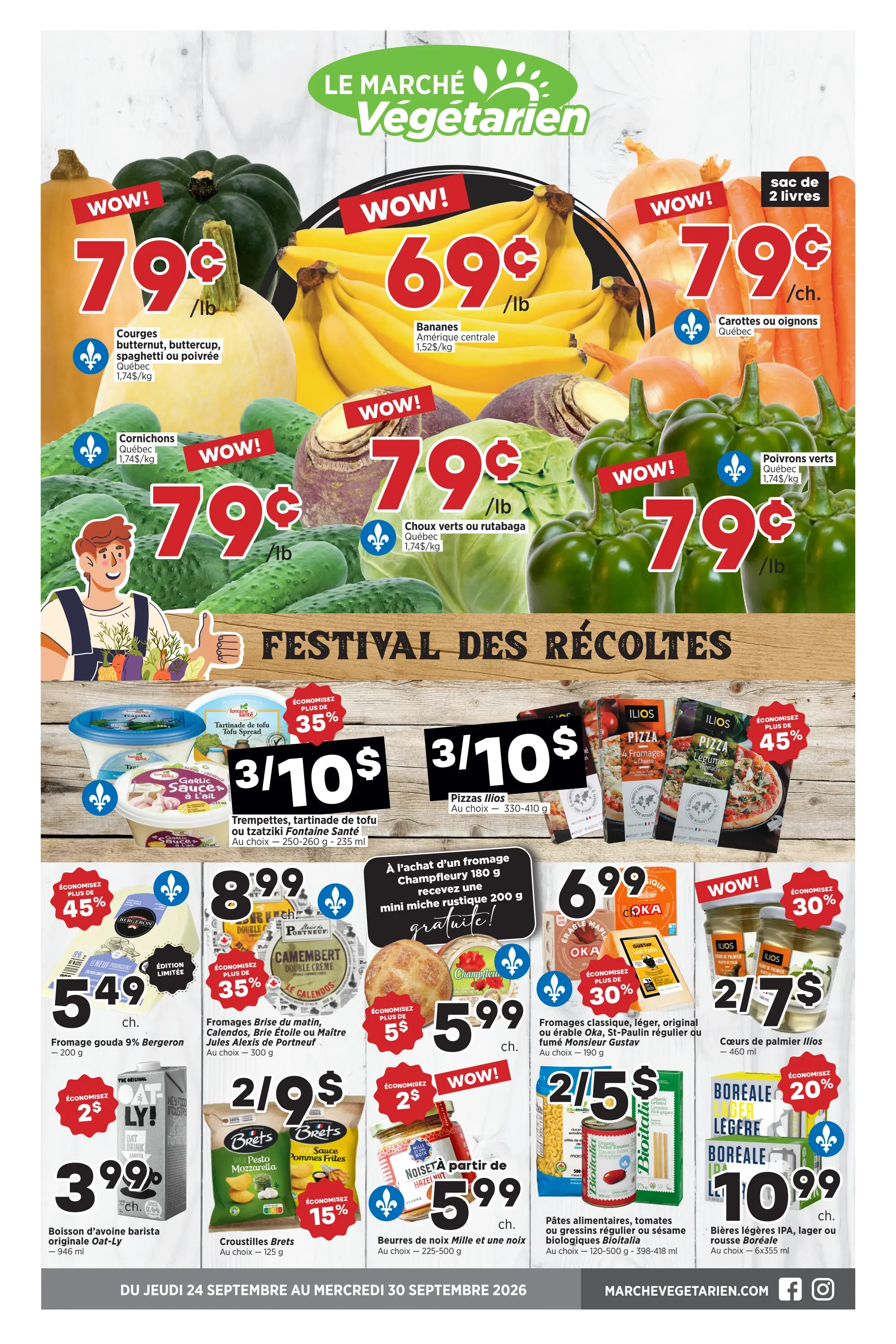 Circulaire Marché Végétarien — page 1, du 24 au 30 septembre 2026