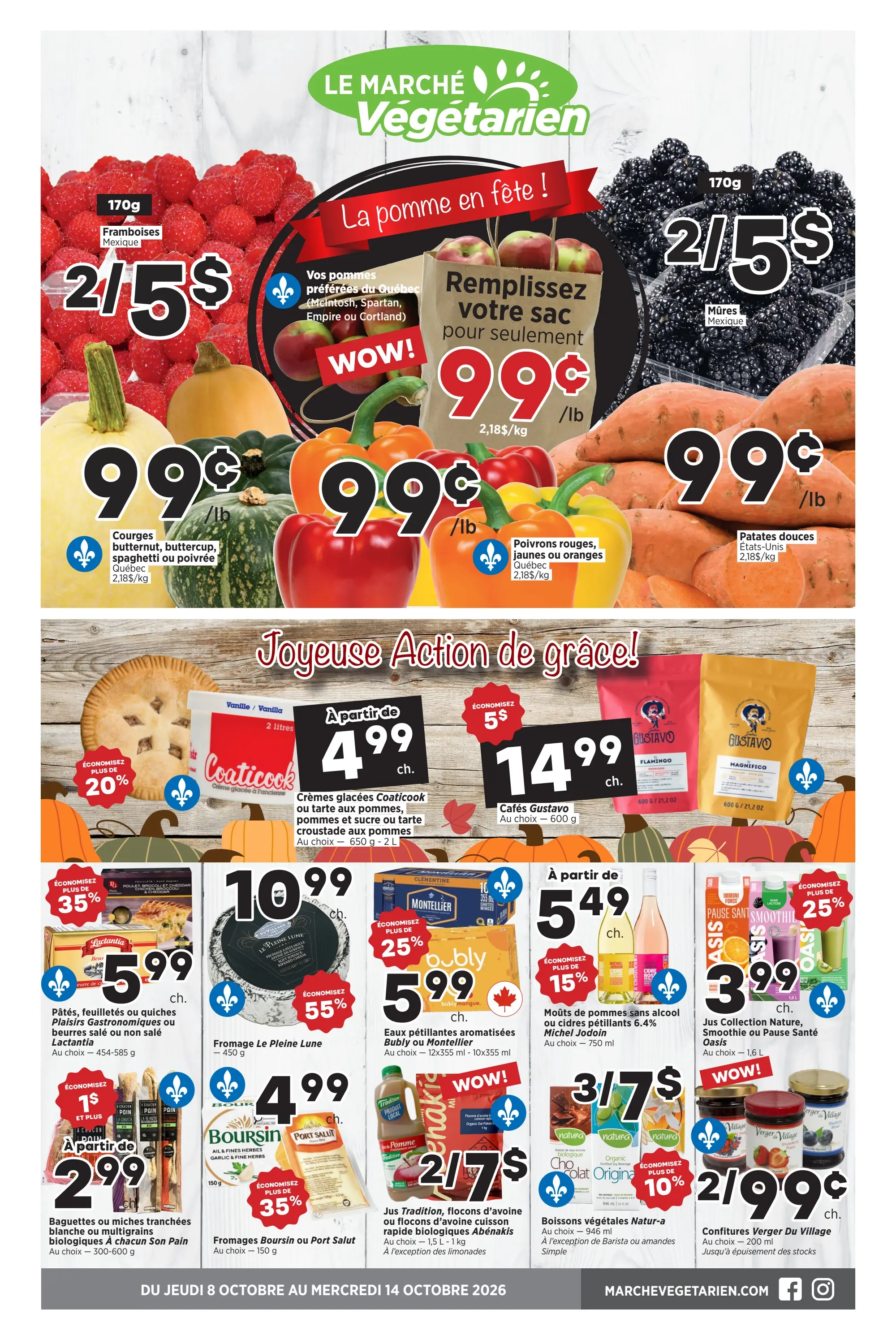 Circulaire Marché Végétarien — page 2, du 8 au 14 octobre 2026