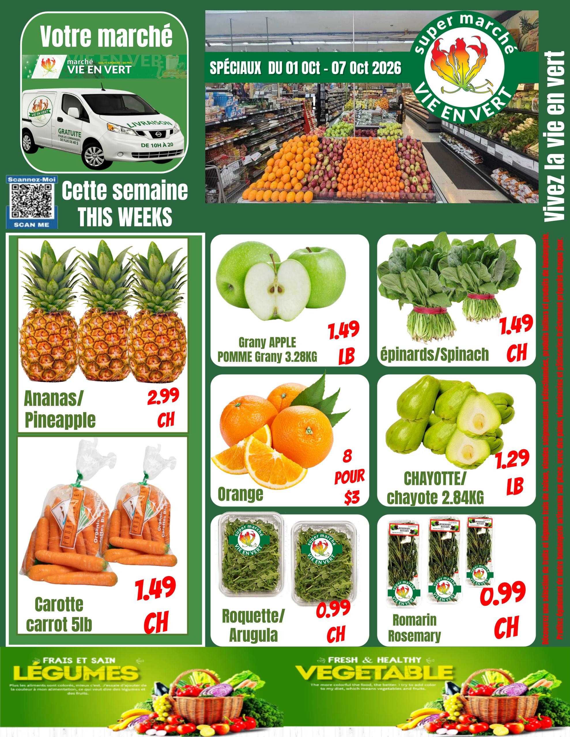 Circulaire Marché Vie en Vert — page 1, du 1 au 7 octobre 2026